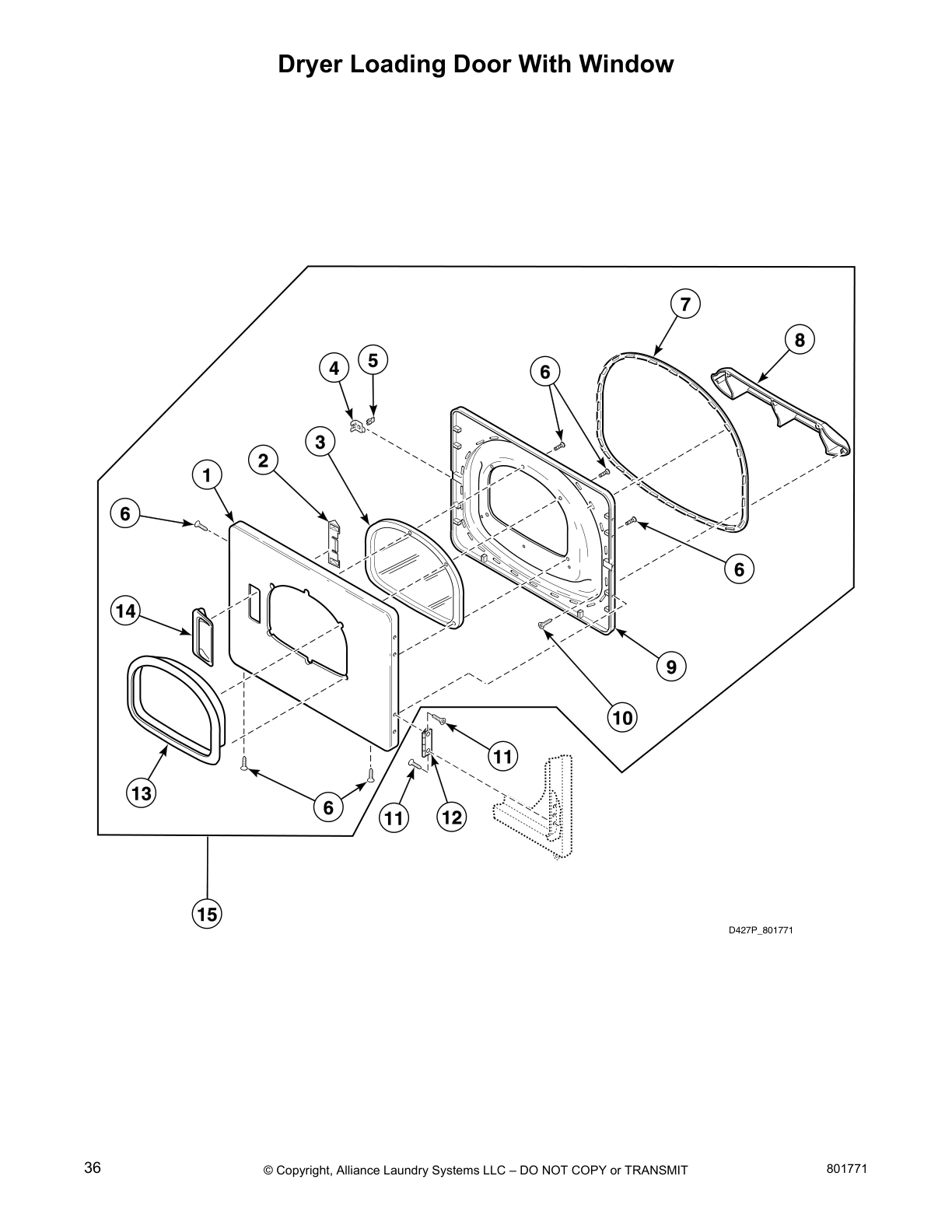 Dryer Loading Door With Window