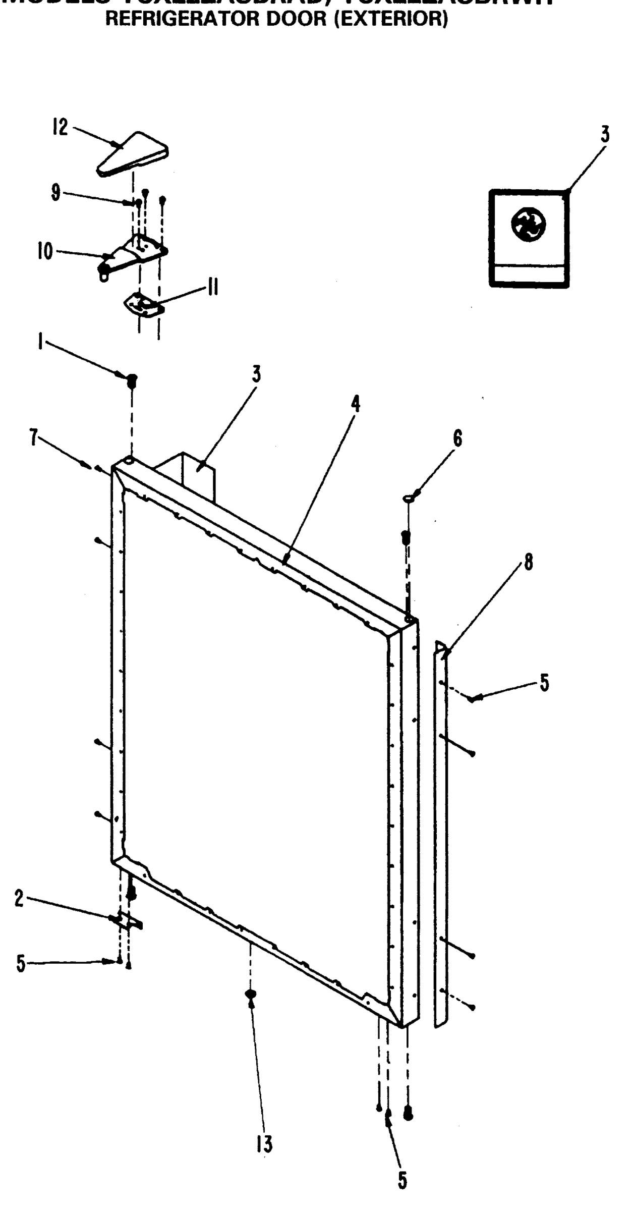 REFRIGERATOR DOOR (EXTERIOR)