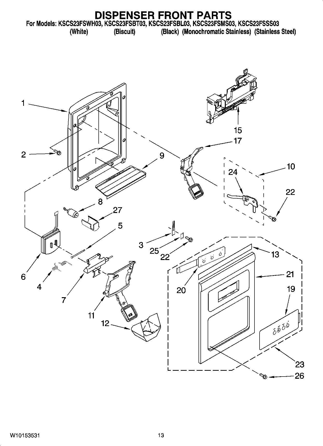 08 - DISPENSER FRONT PARTS