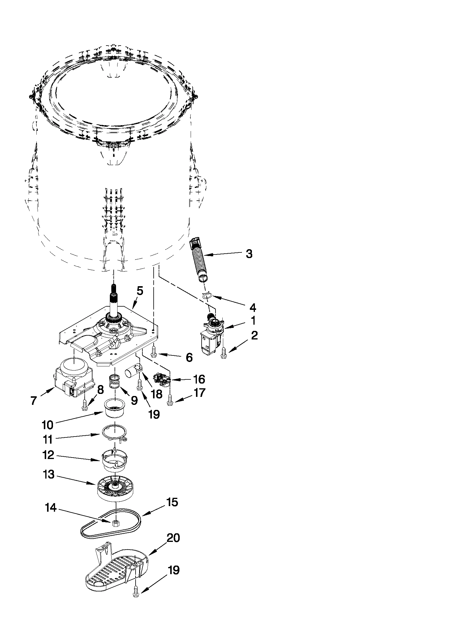GEARCASE, MOTOR AND PUMP PARTS