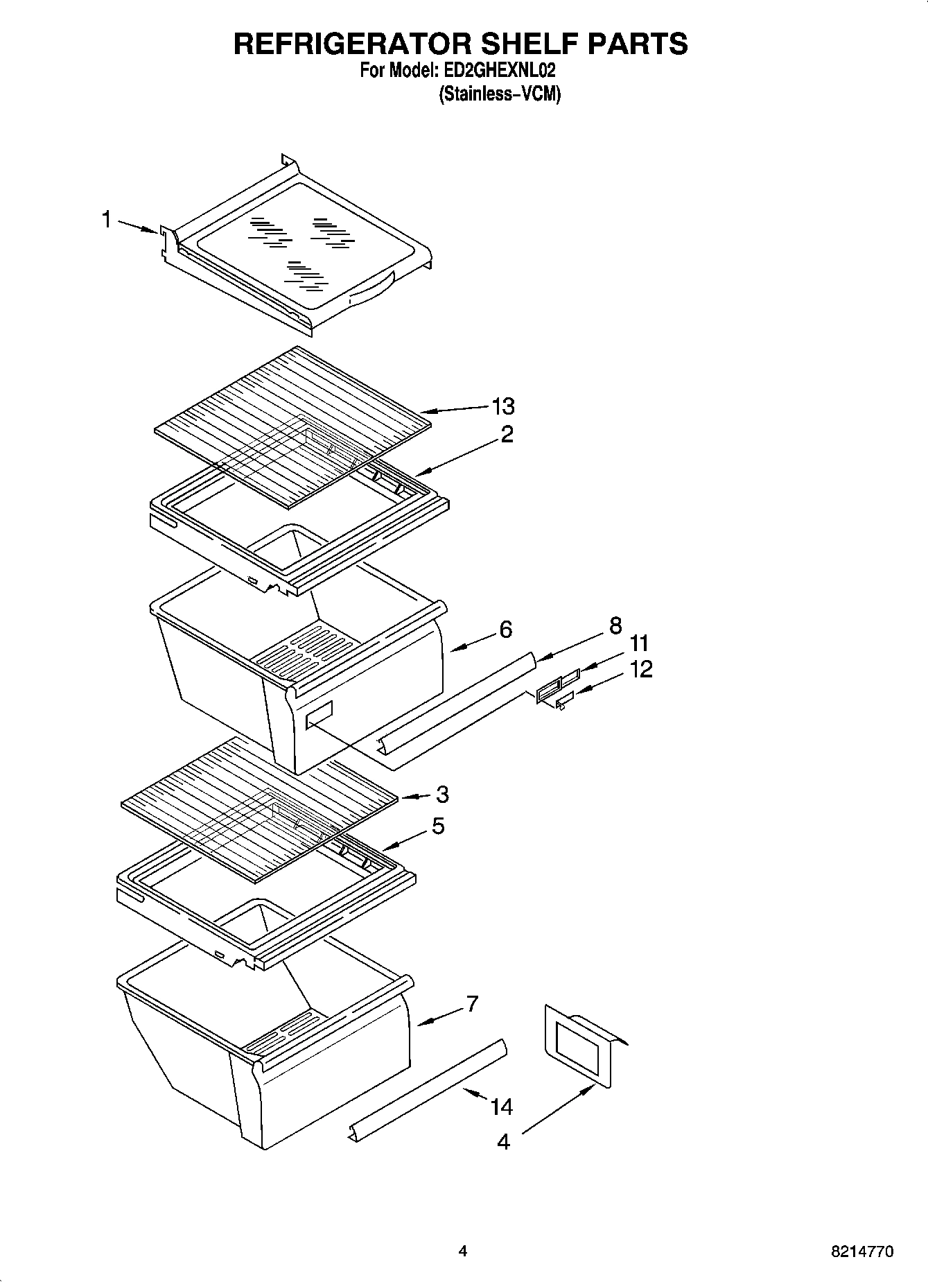 03 - REFRIGERATOR SHELF PARTS