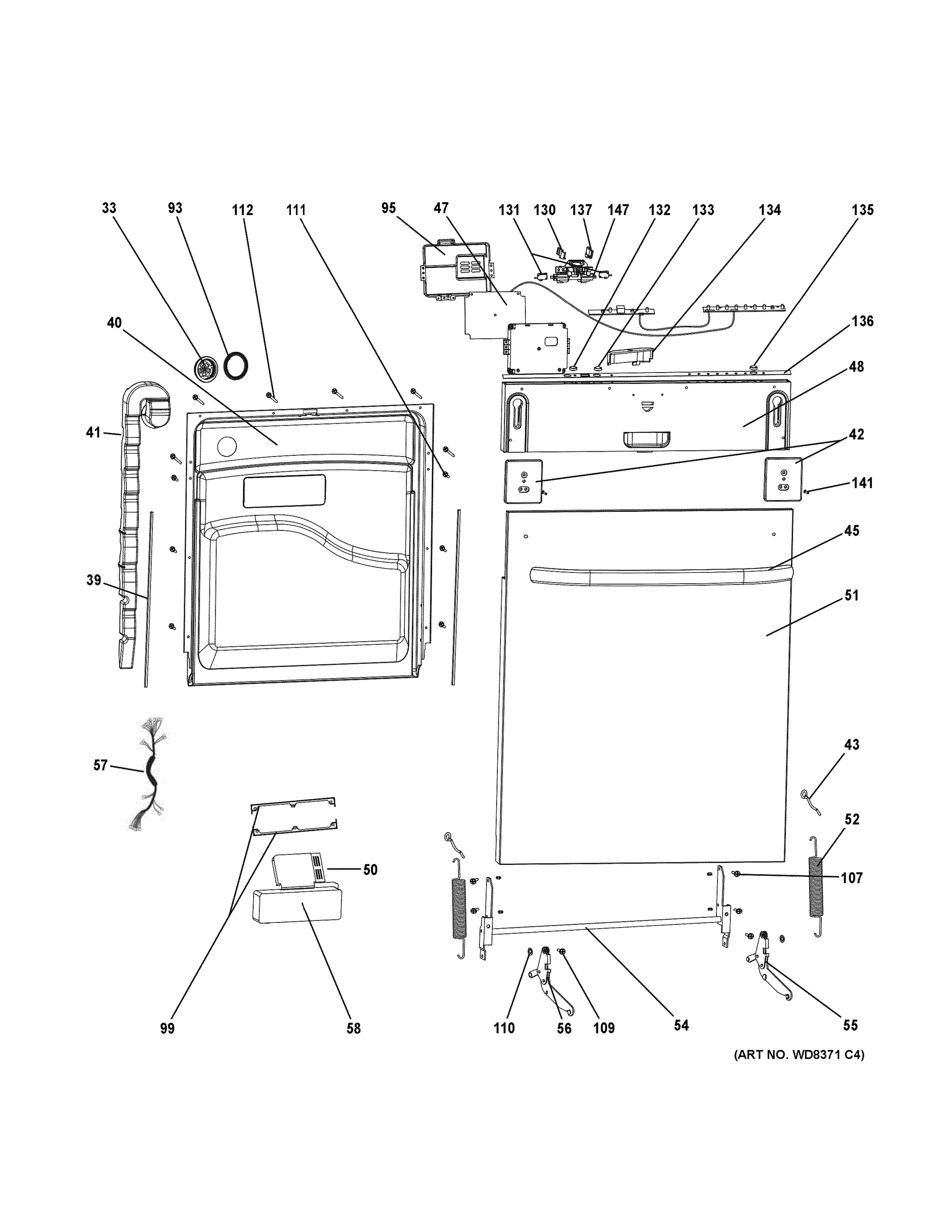 ESCUTCHEON & DOOR ASSEMBLY