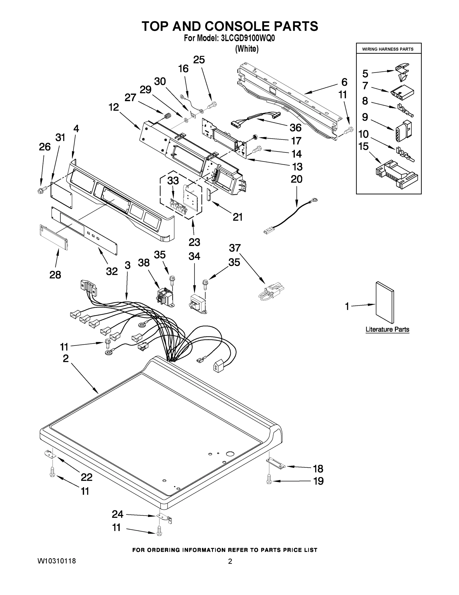 01 - TOP AND CONSOLE PARTS