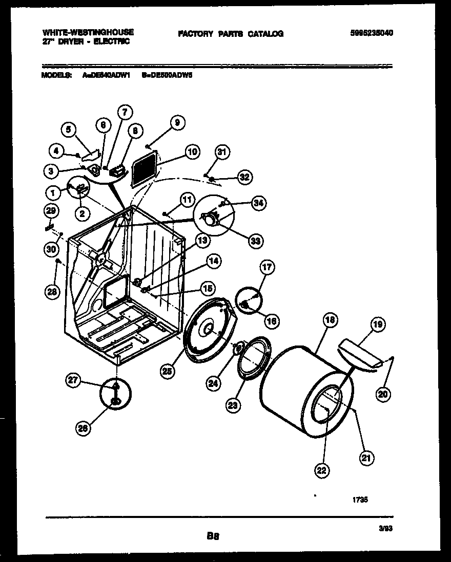 02 - CABINET AND COMPONENT PARTS