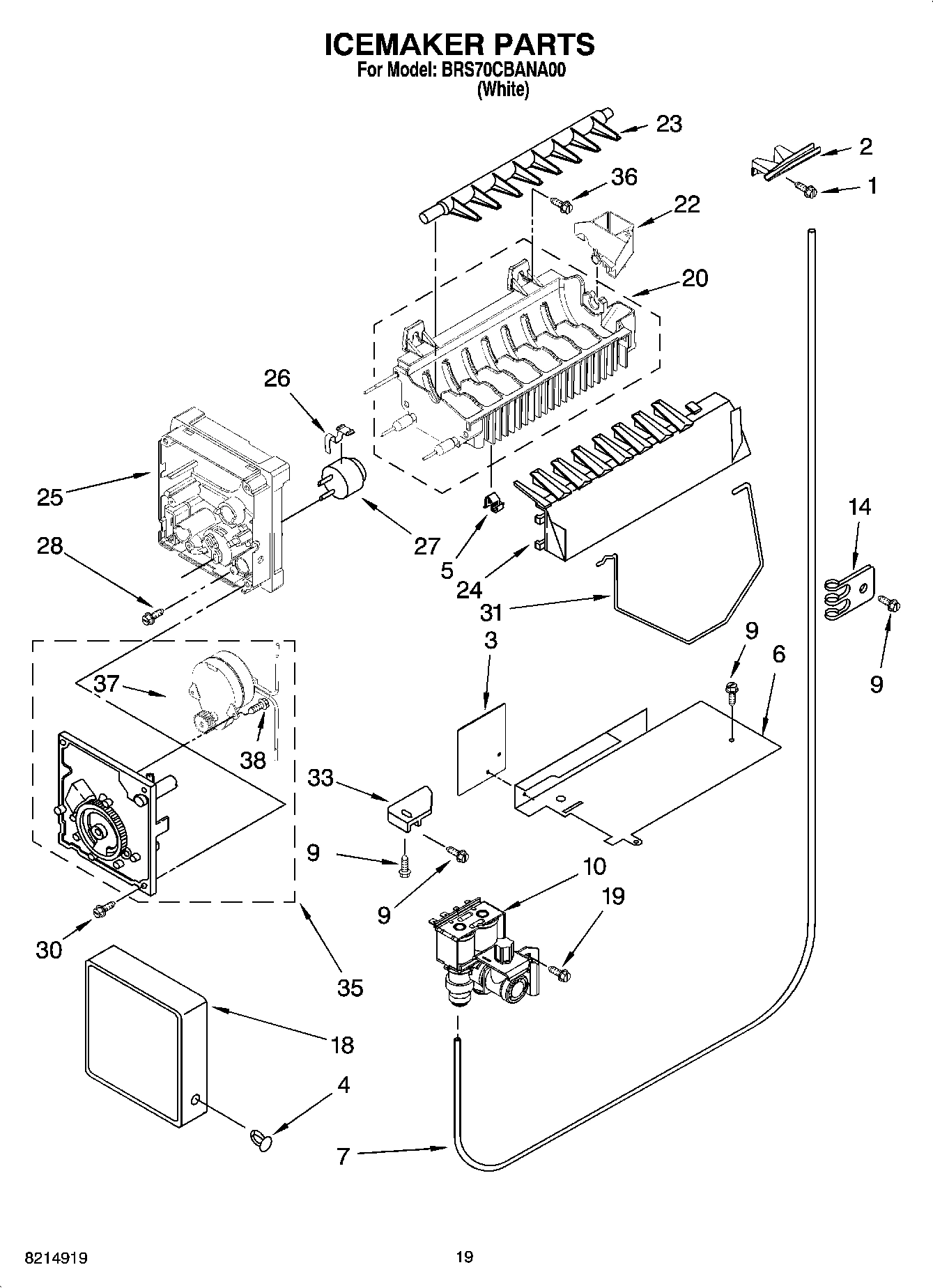 12 - ICEMAKER PARTS, OPTIONAL PARTS (NOT INCLUDED)