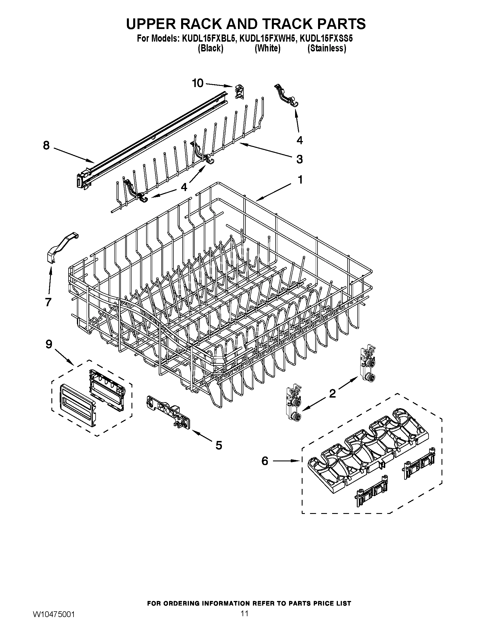 09 - UPPER RACK AND TRACK PARTS