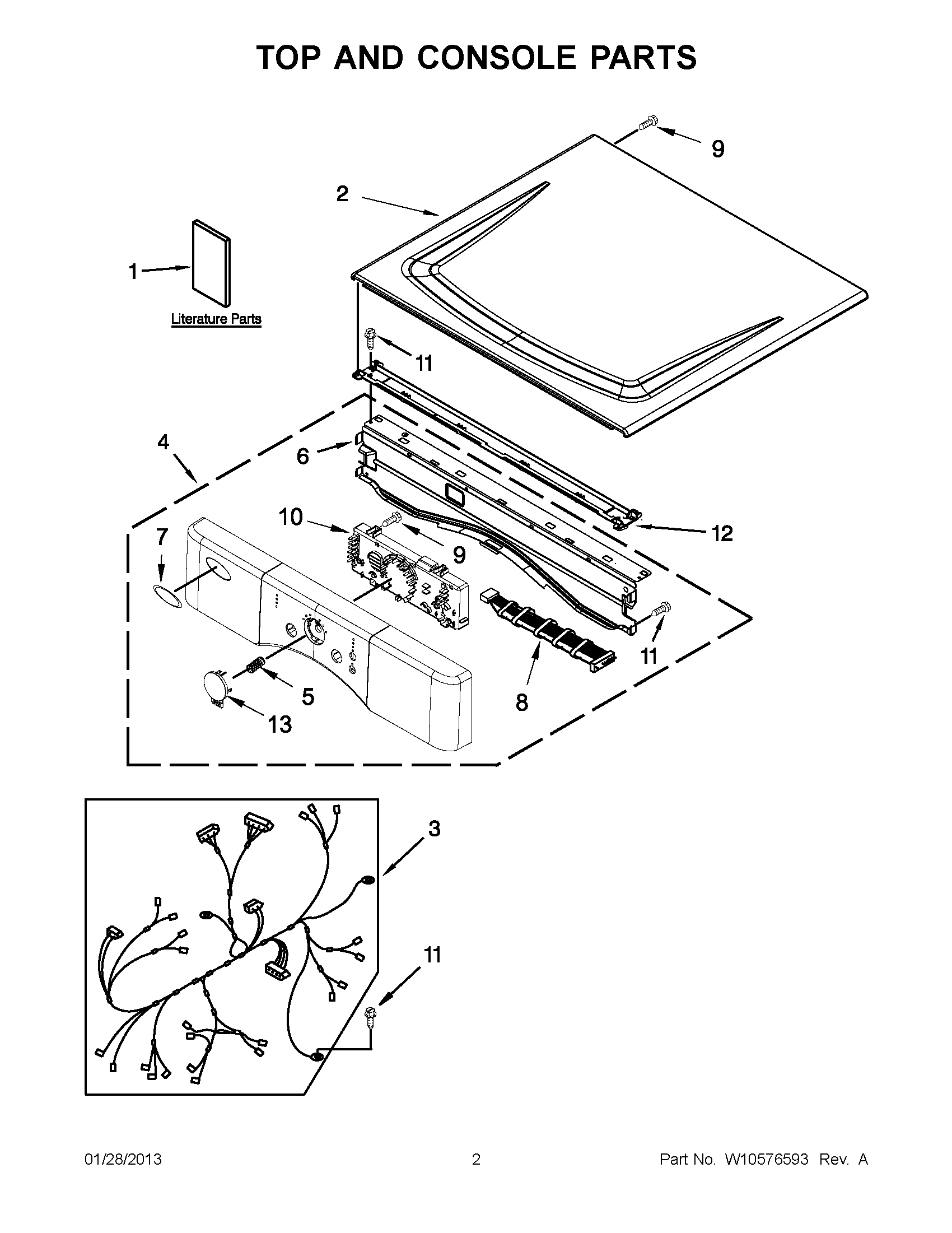 01 - TOP AND CONSOLE PARTS