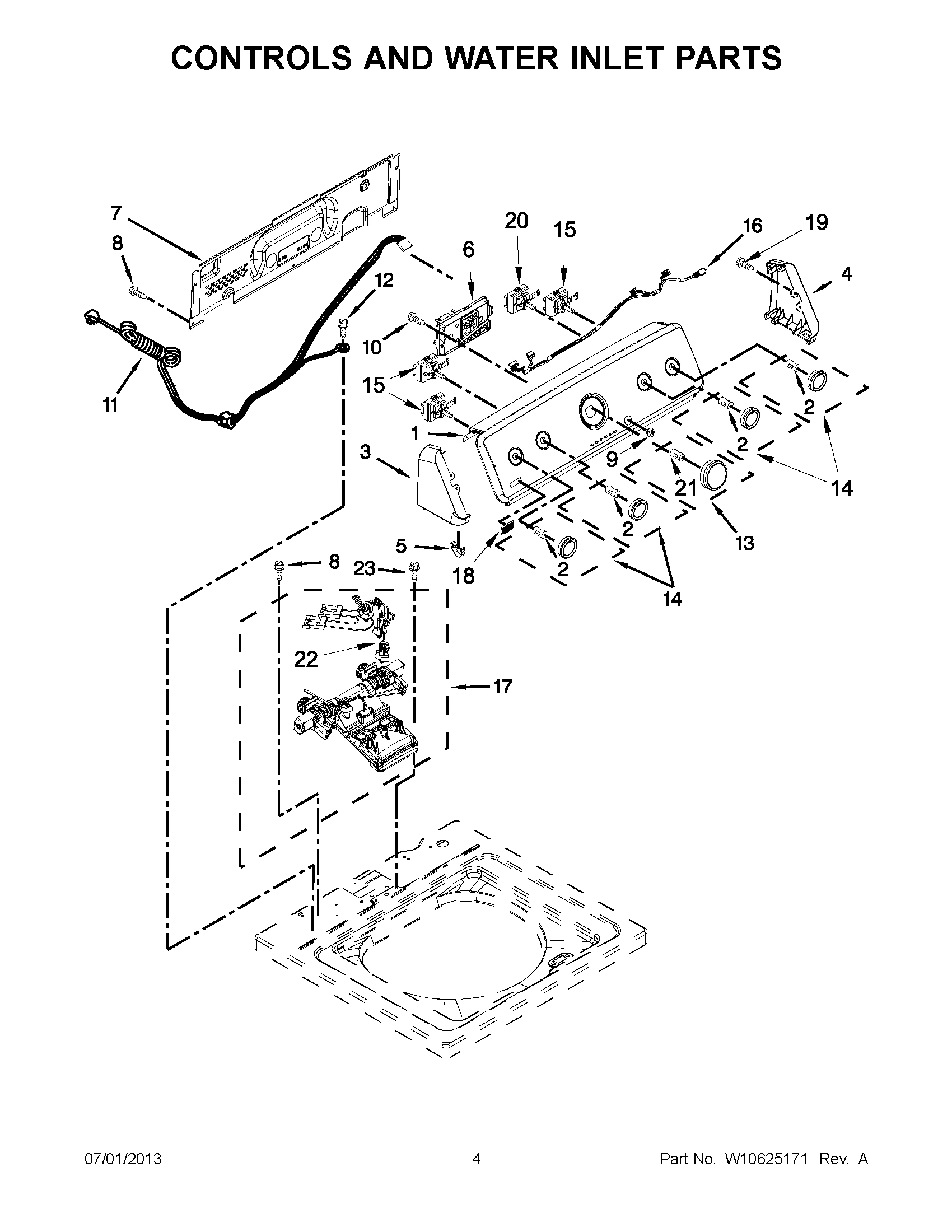 02 - CONTROLS AND WATER INLET PARTS