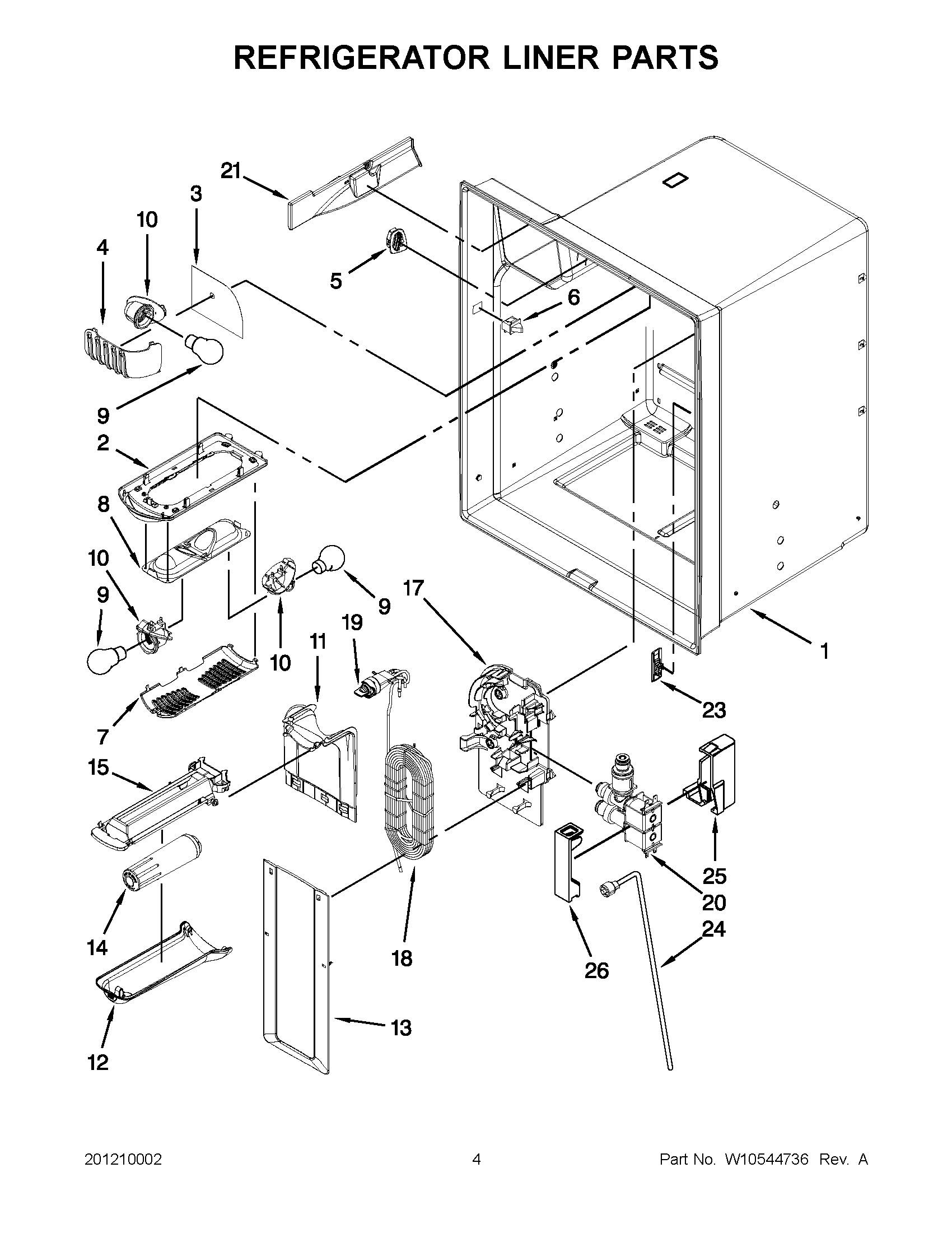 02 - REFRIGERATOR LINER PARTS