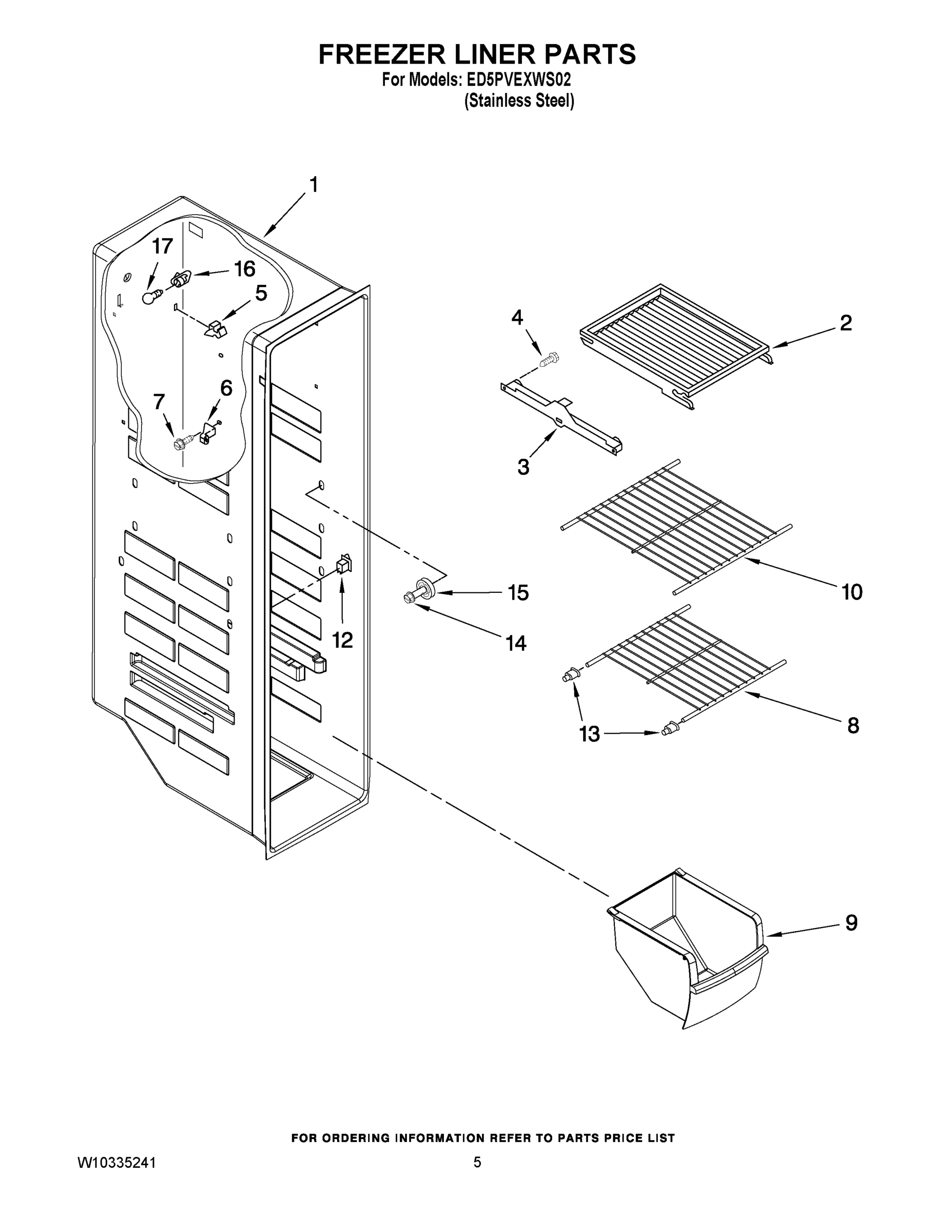 04 - FREEZER LINER PARTS