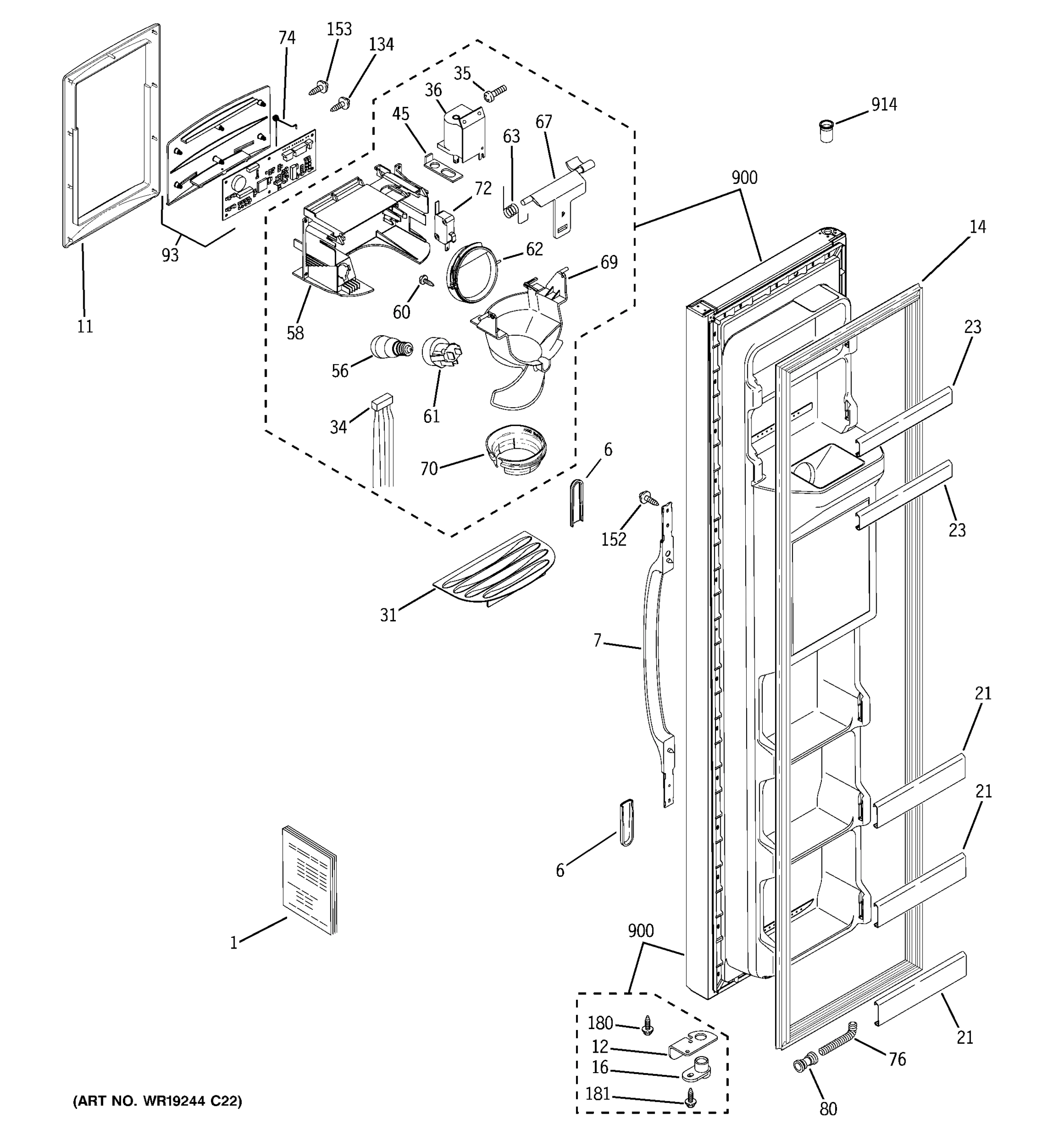 FREEZER DOOR