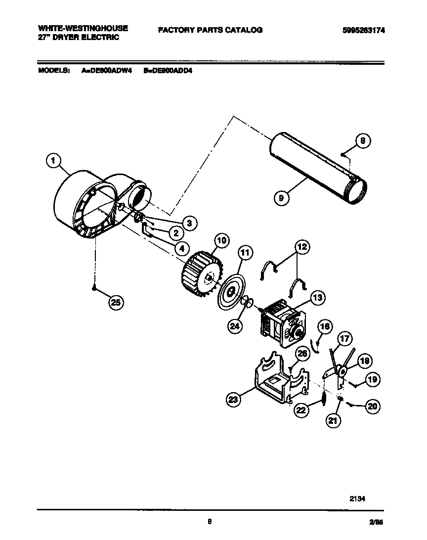 05 - MOTOR, FAN HOUSING, EXHAUST DUCT