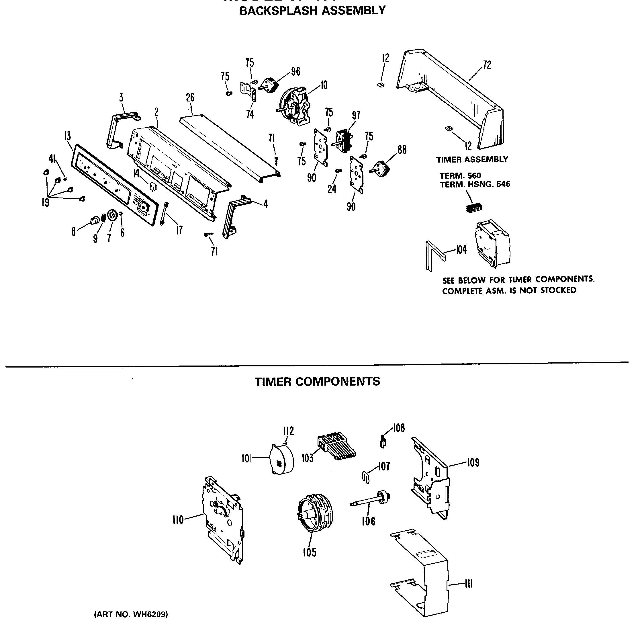 BACKSPLASH ASSEMBLY