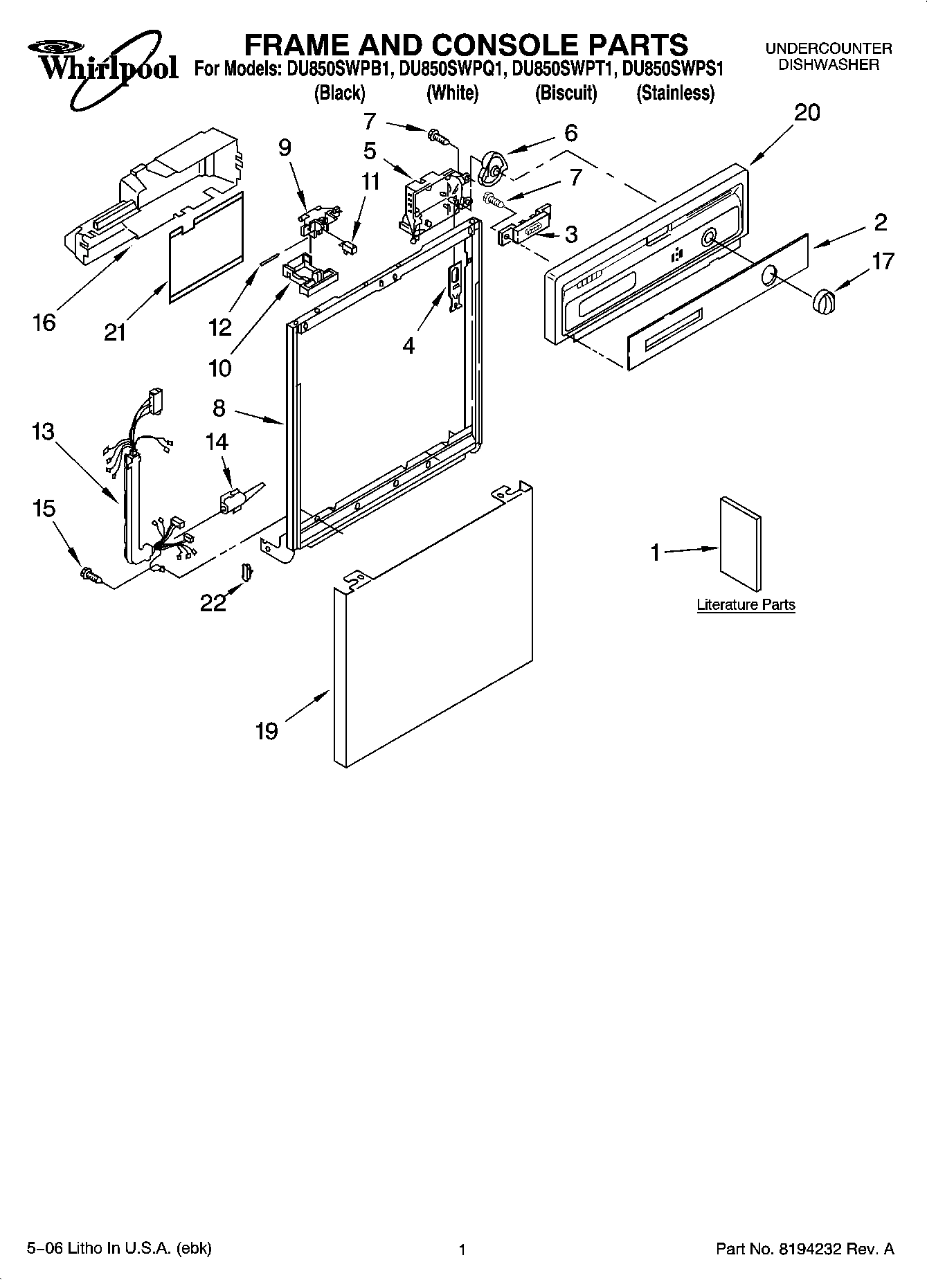 01 - FRAME AND CONSOLE PARTS