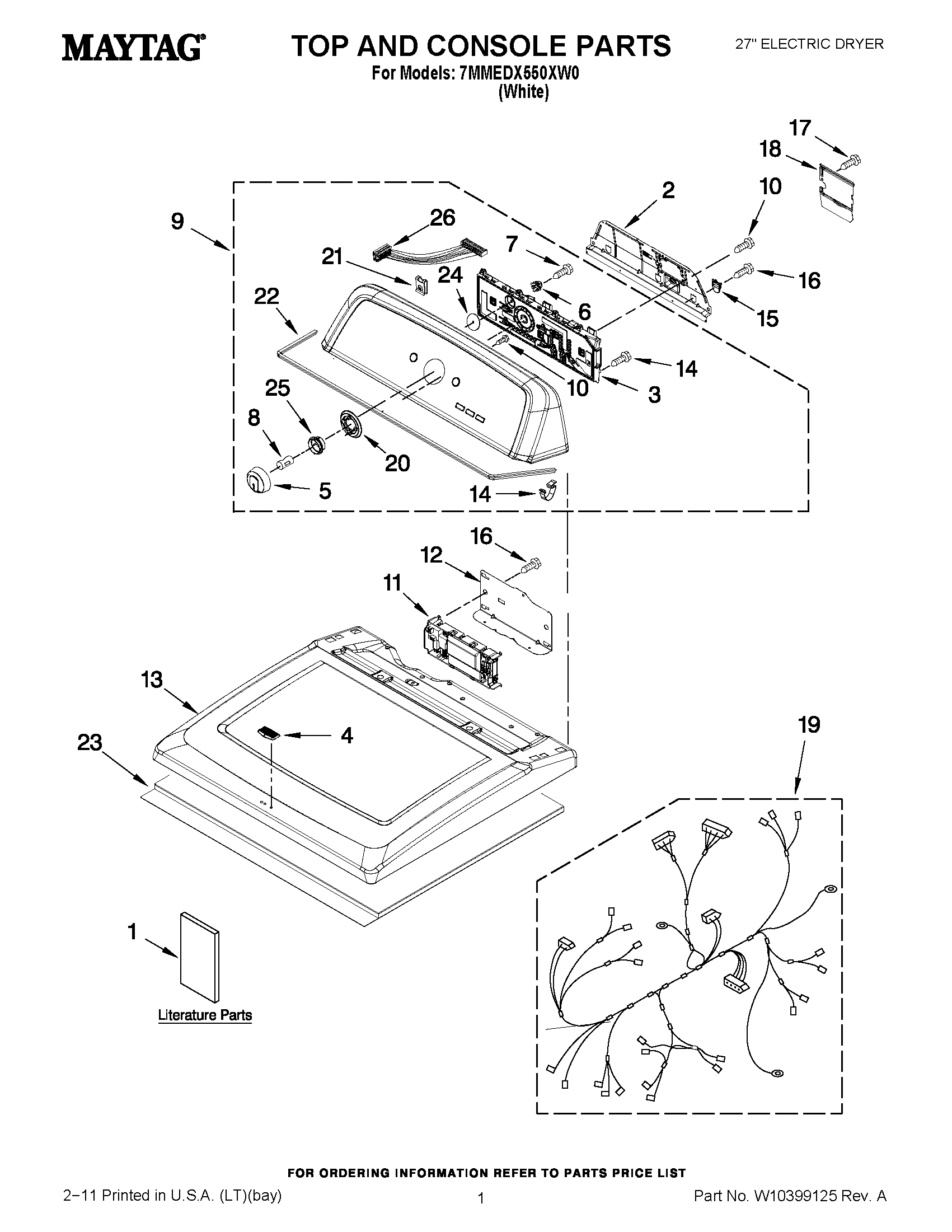 01 - TOP AND CONSOLE PARTS