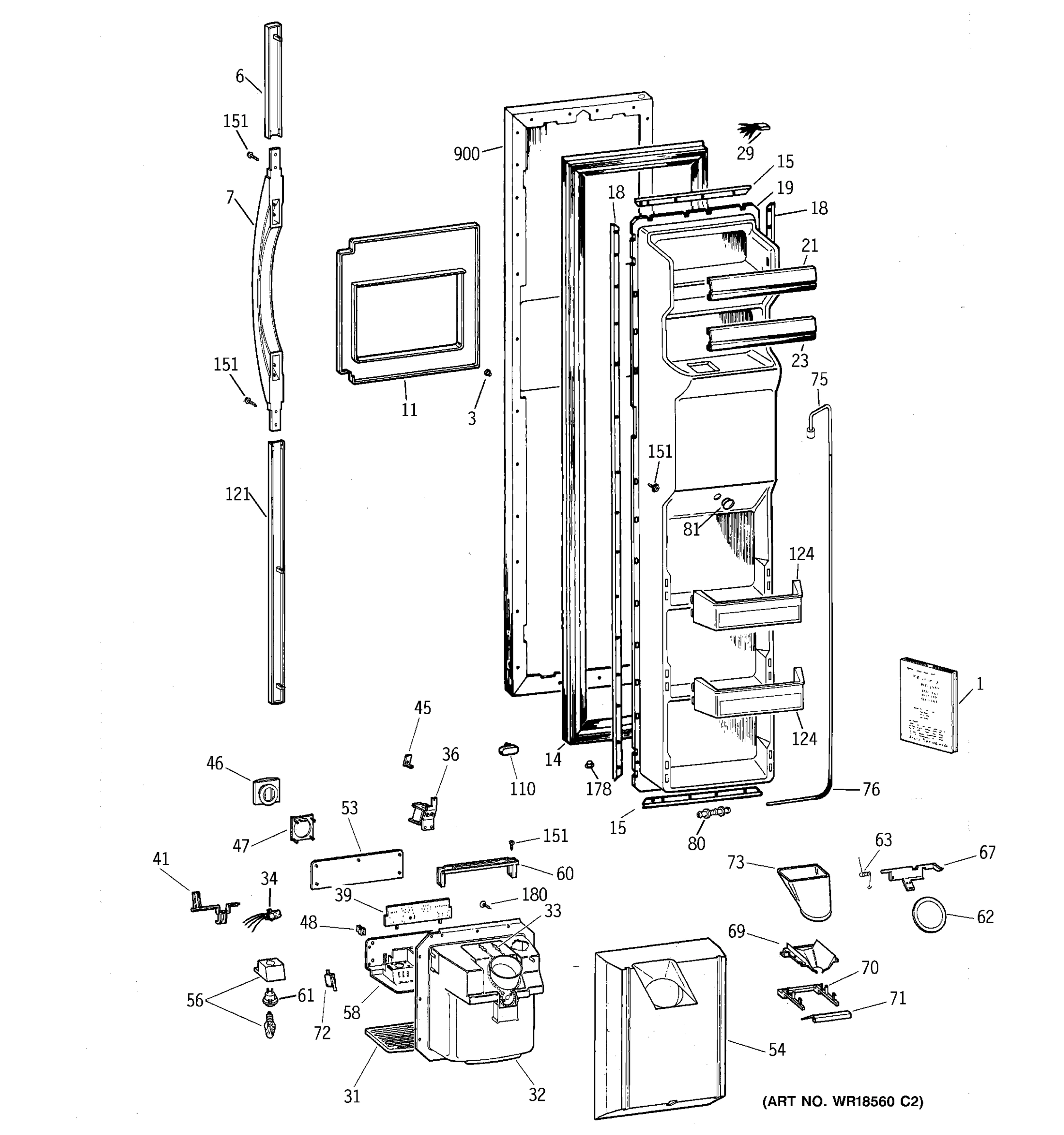 FREEZER DOOR