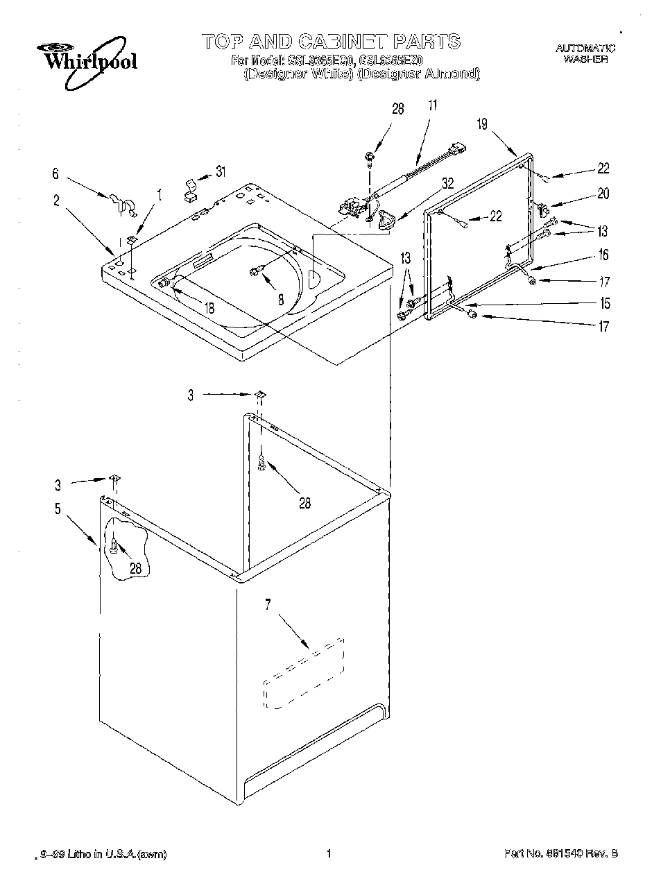 01 - TOP AND CABINET