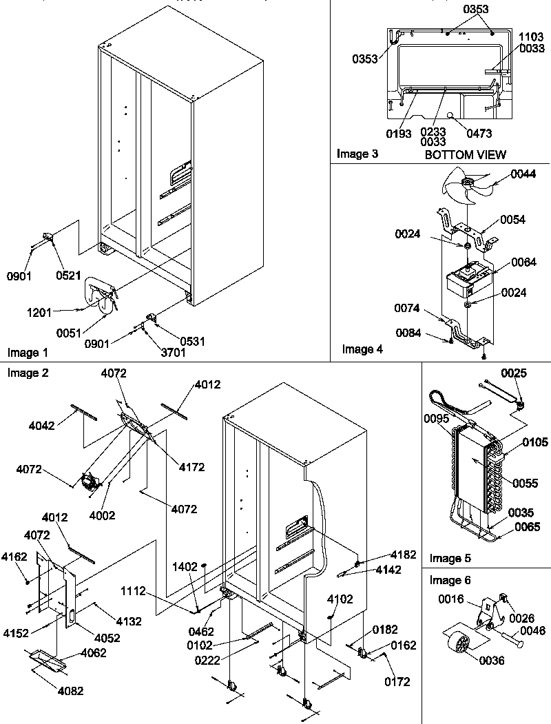 04 - DRAIN SYSTEM, ROLLERS, AND EVAP ASSY