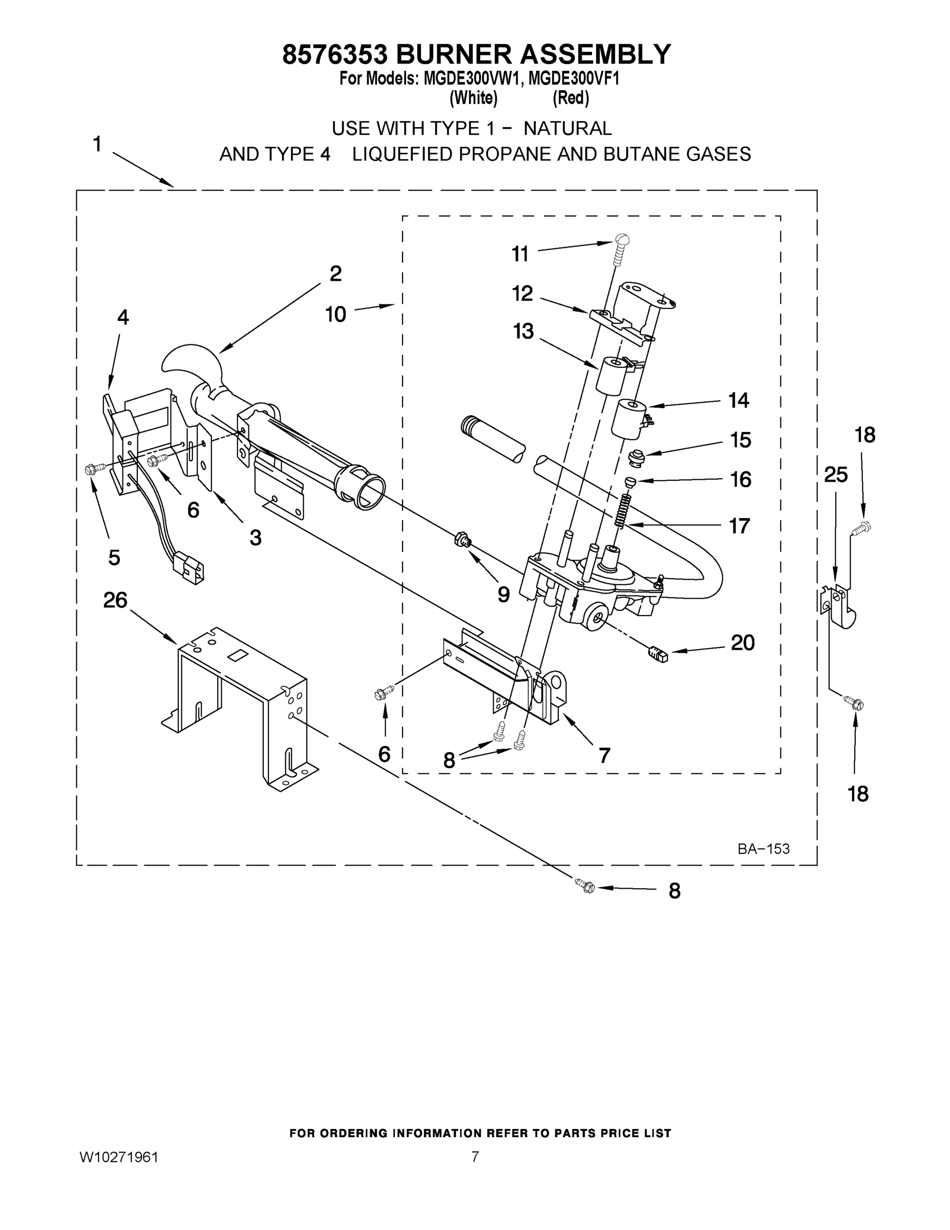 04 - 8576353 BURNER ASSEMBLY