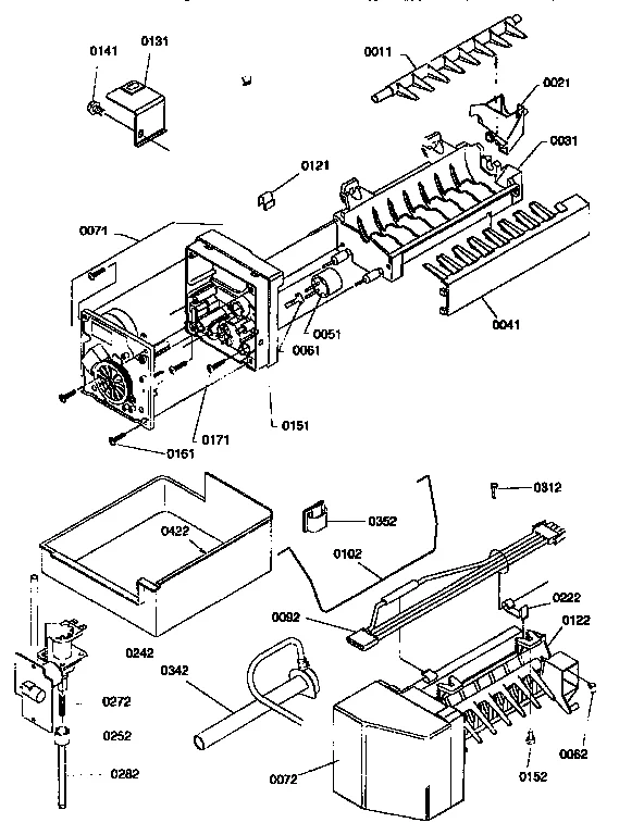 ICE MAKER ASSEMBLY AND PARTS