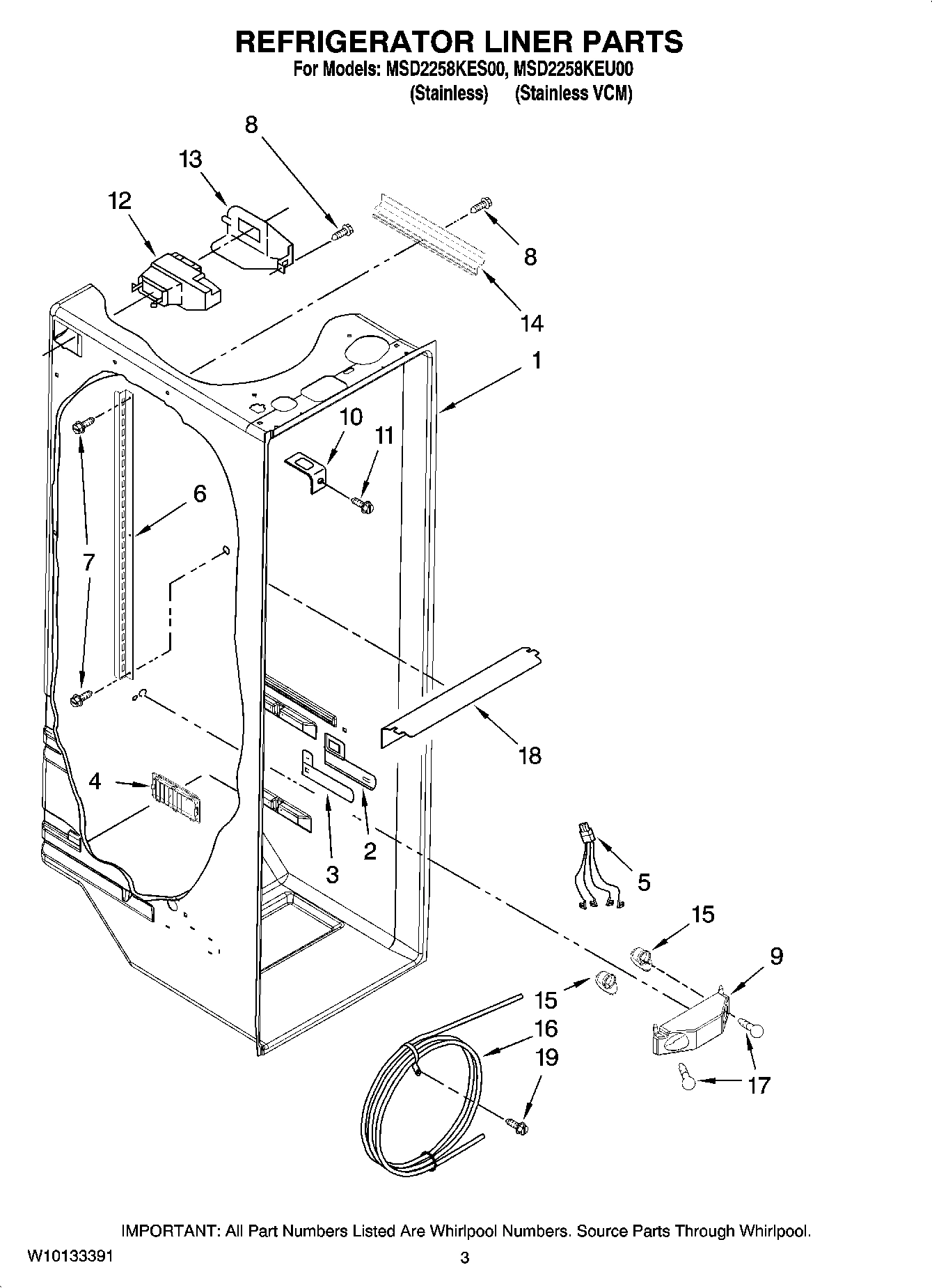 02 - REFRIGERATOR LINER PARTS
