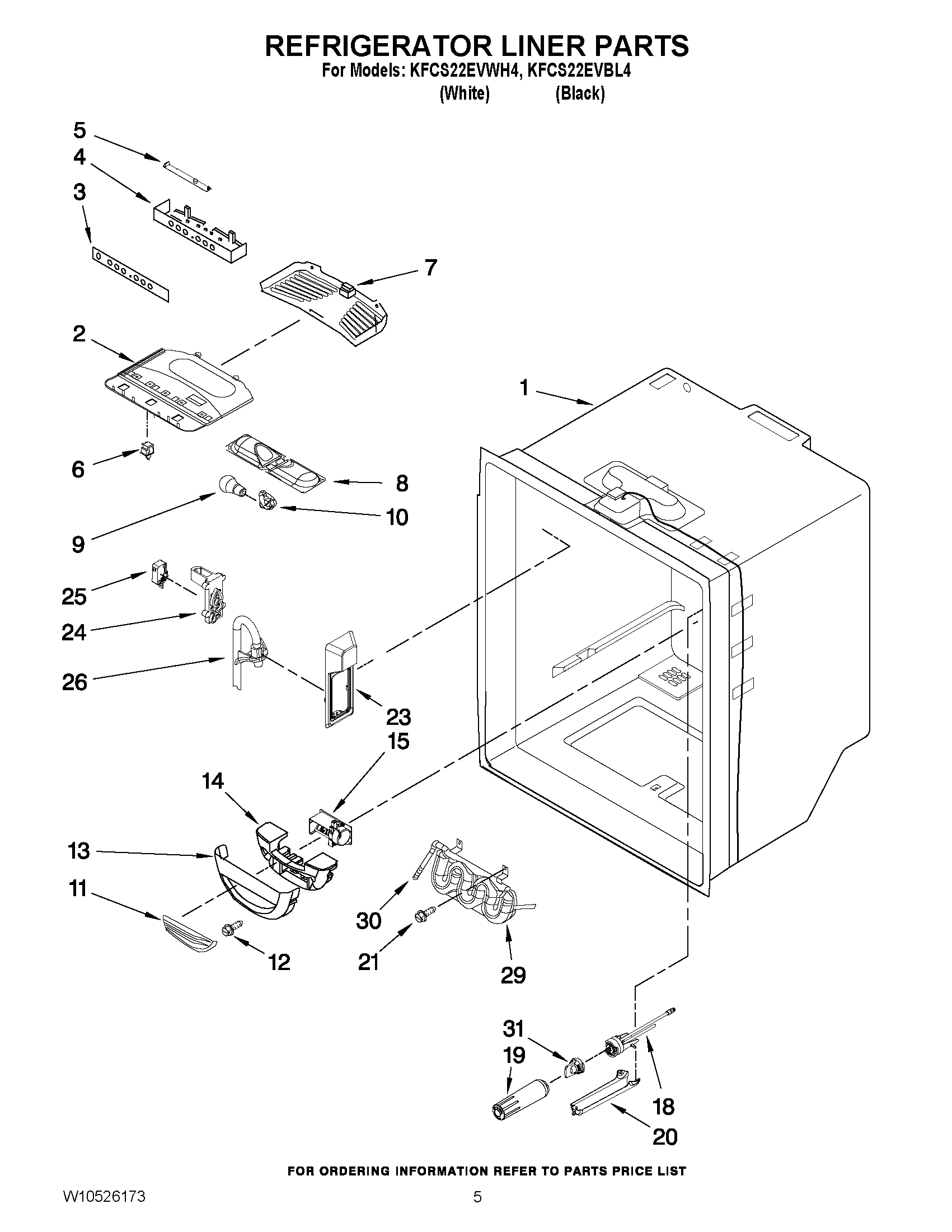 03 - REFRIGERATOR LINER PARTS