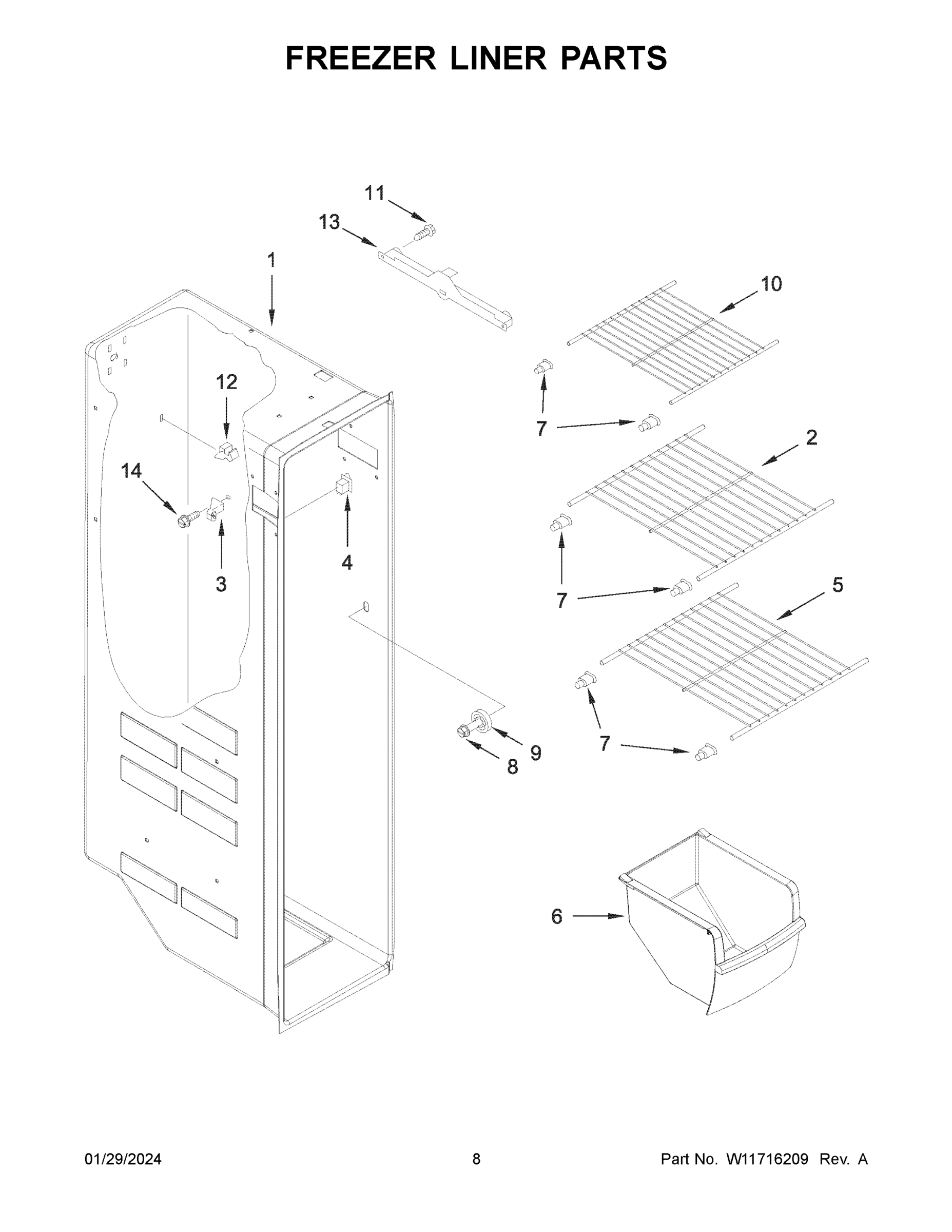 05 - FREEZER LINER PARTS