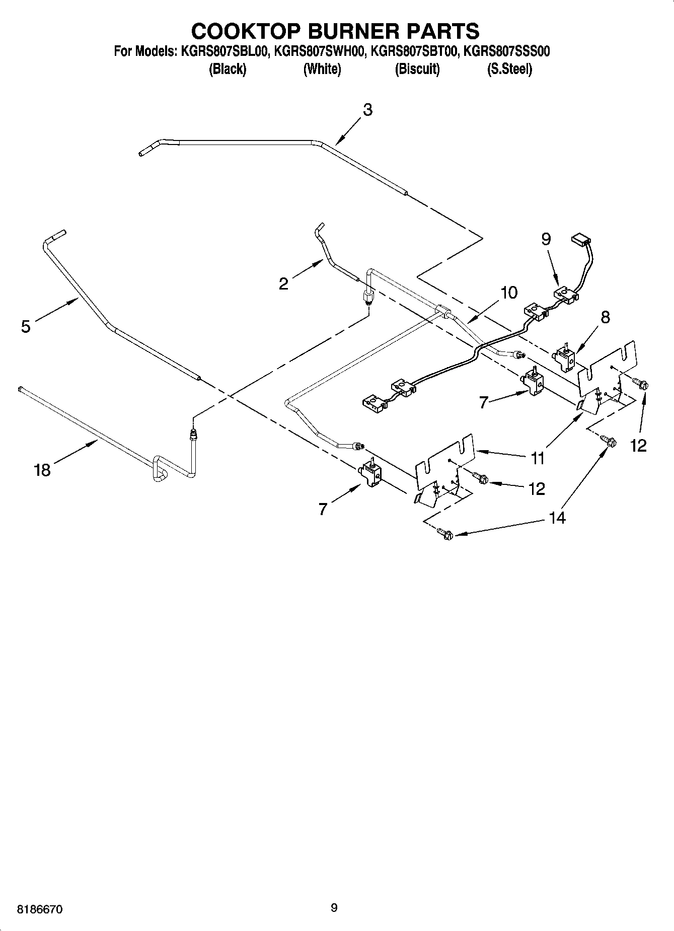 06 - COOKTOP BURNER PARTS