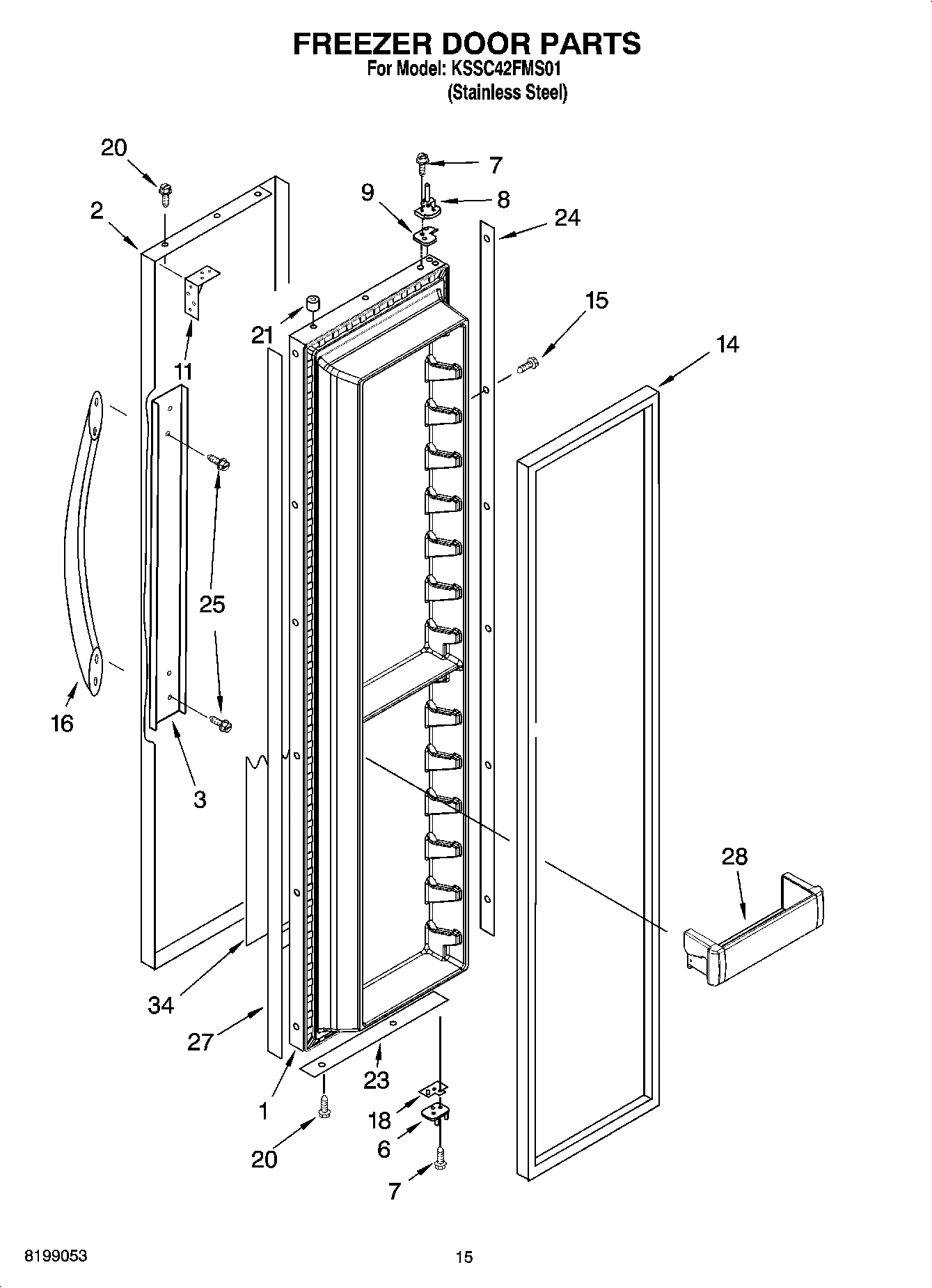 10 - FREEZER DOOR PARTS