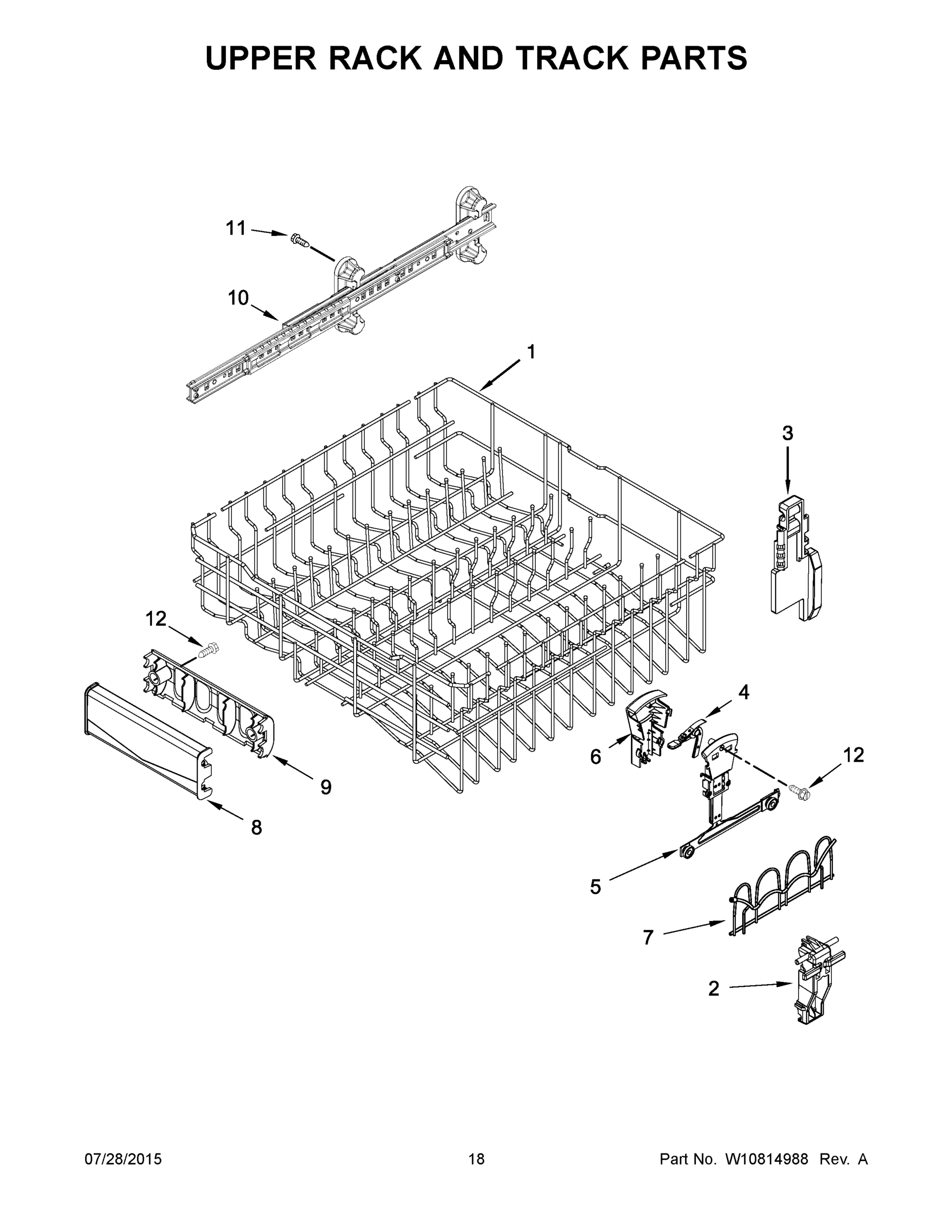 10 - UPPER RACK AND TRACK PARTS
