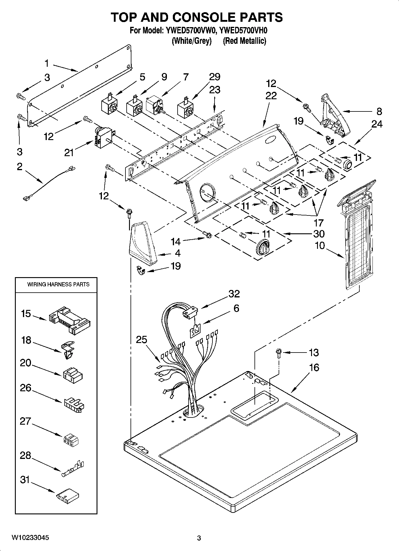 02 - TOP AND CONSOLE PARTS