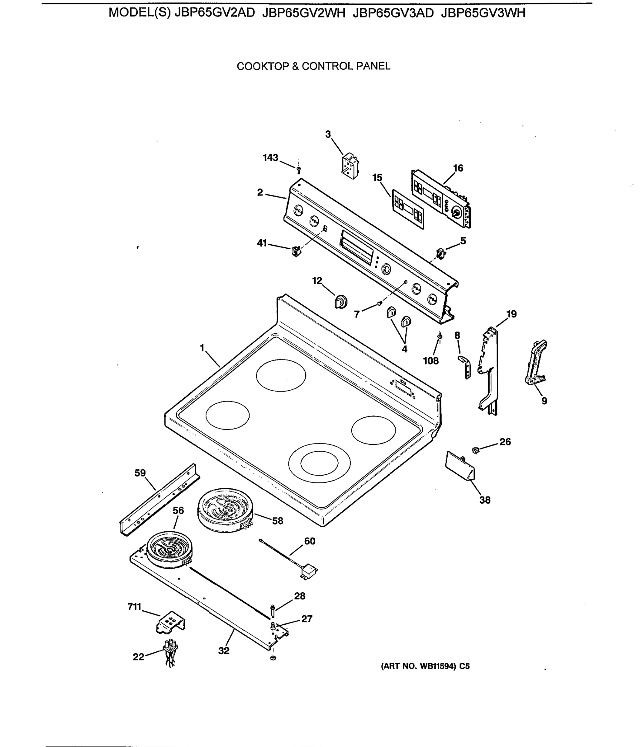 COOKTOP & CONTROL PANEL