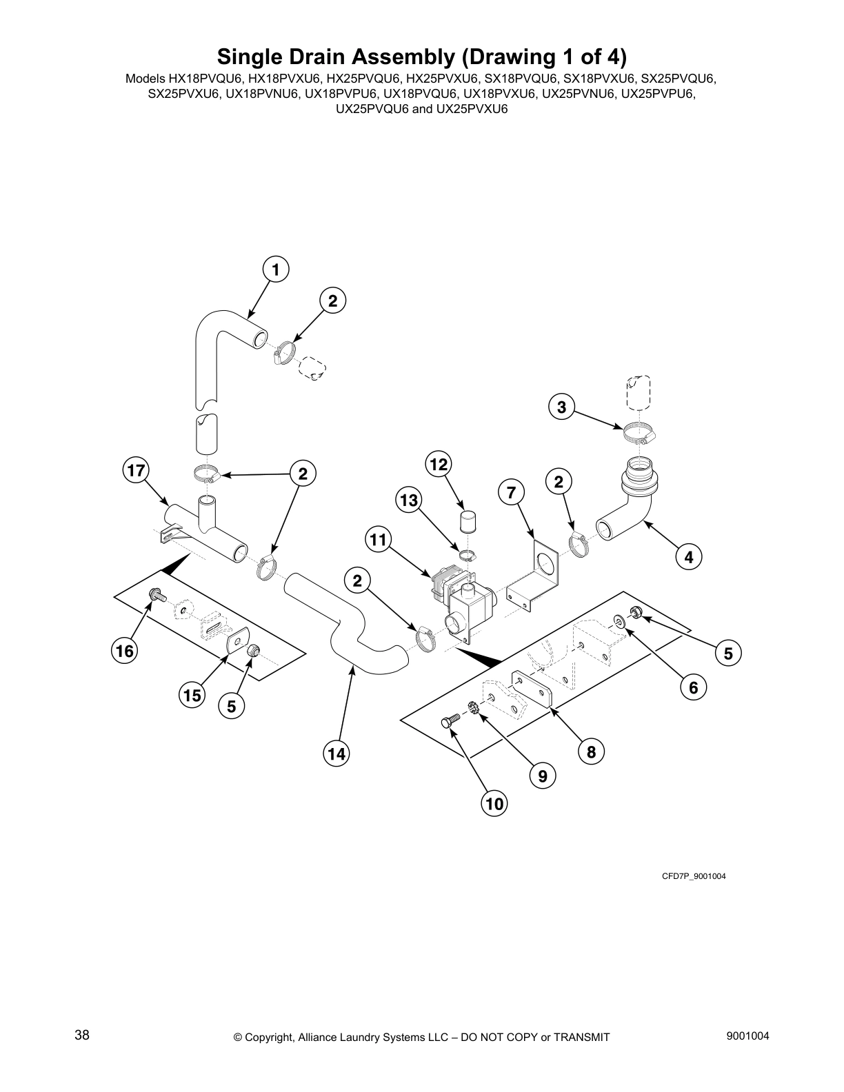 Single Drain Assembly (Drawing 1 of 4)