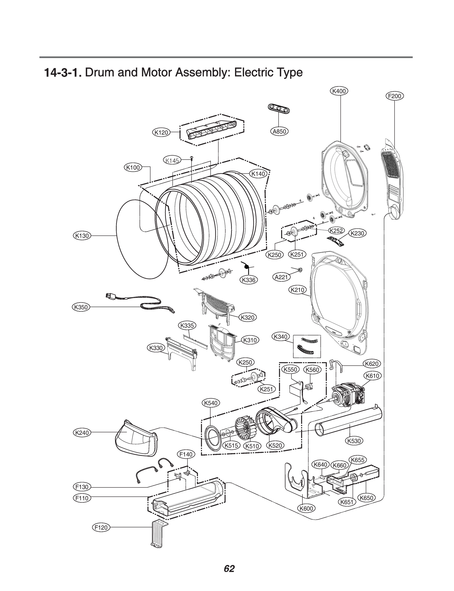 DRUM AND MOTOR ASSEMBLY
