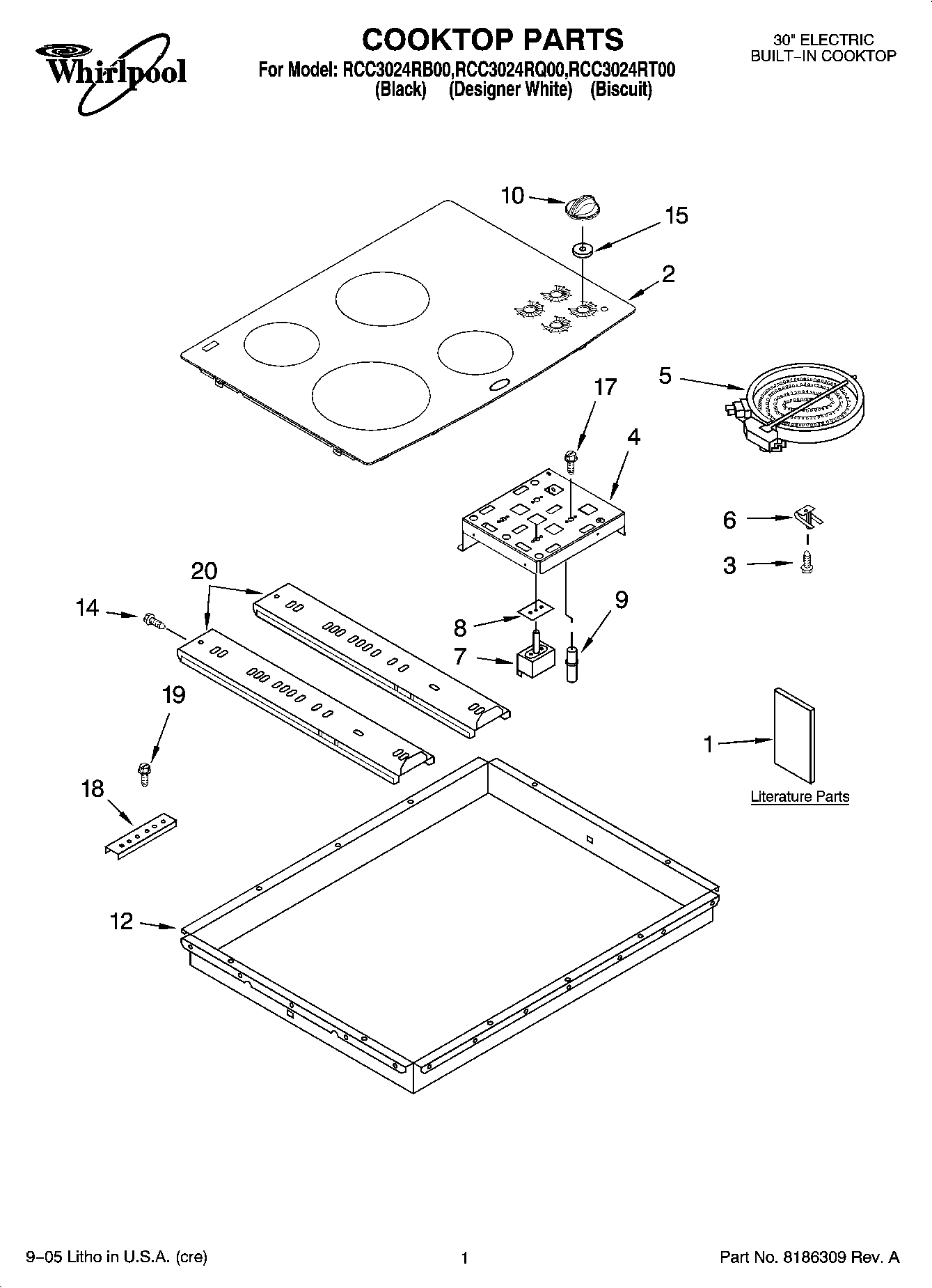 01 - COOKTOP PARTS, OPTIONAL PARTS