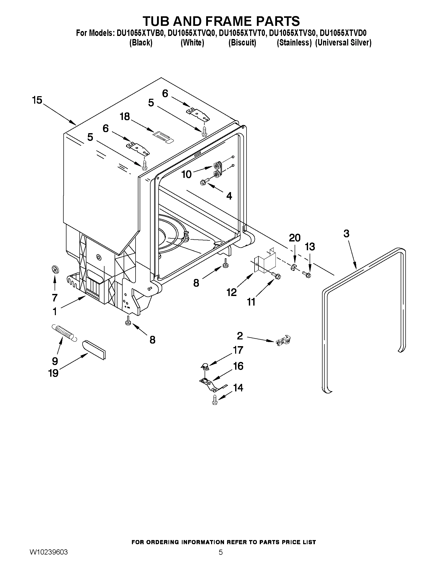 05 - TUB AND FRAME PARTS
