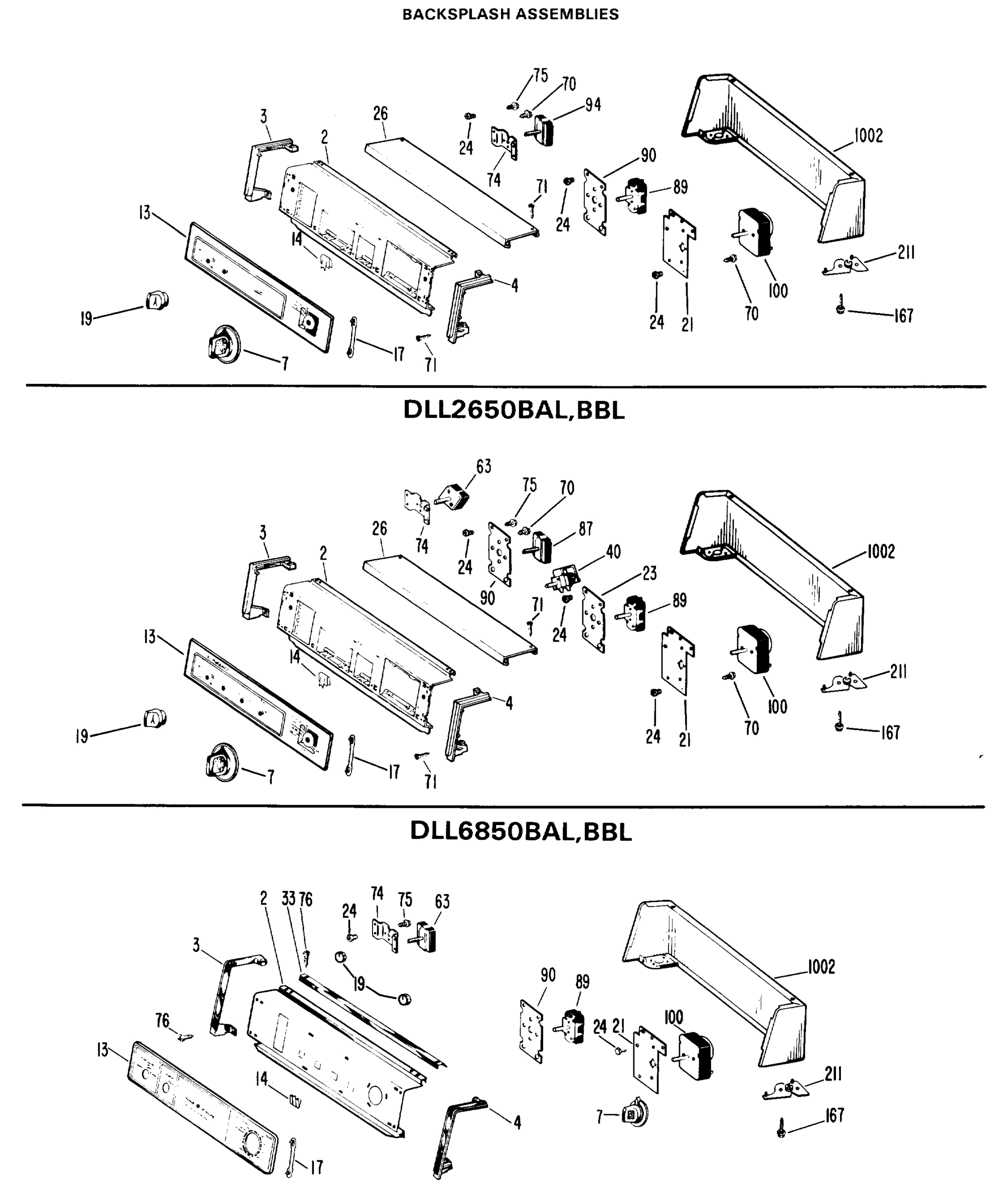 BACKSPLASH ASSEMBLIES