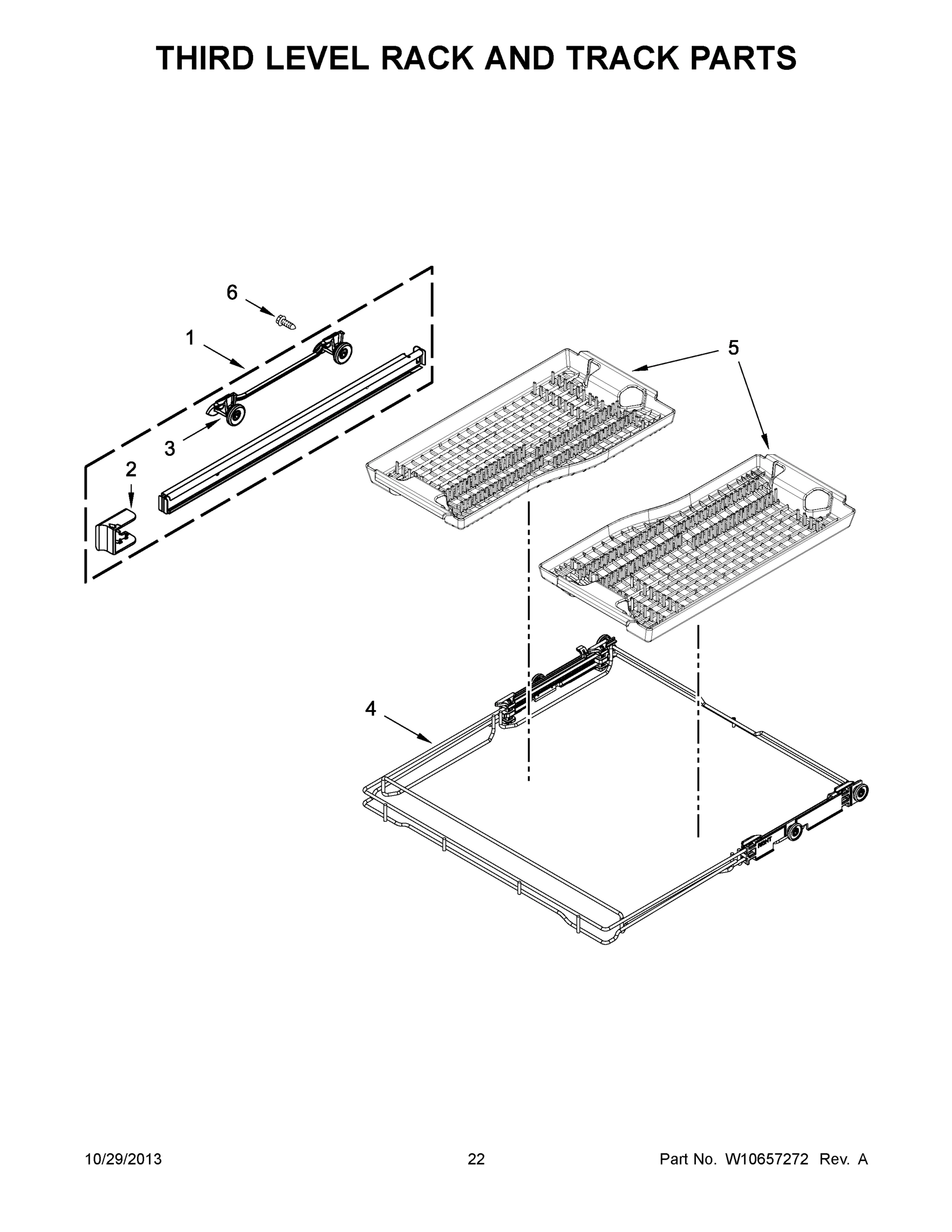 12 - THIRD LEVEL RACK AND TRACK PARTS