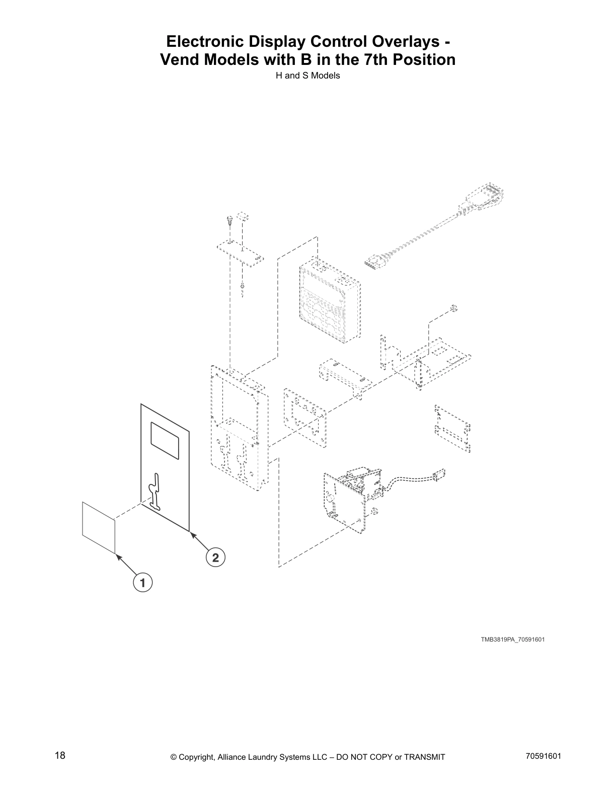 Electronic Display Control Overlays -
Vend Models with B in the 7th Position