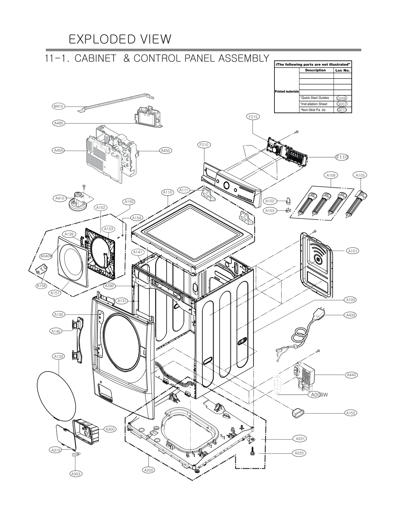 CABINET AND CONTROL PANEL ASSEMBLY