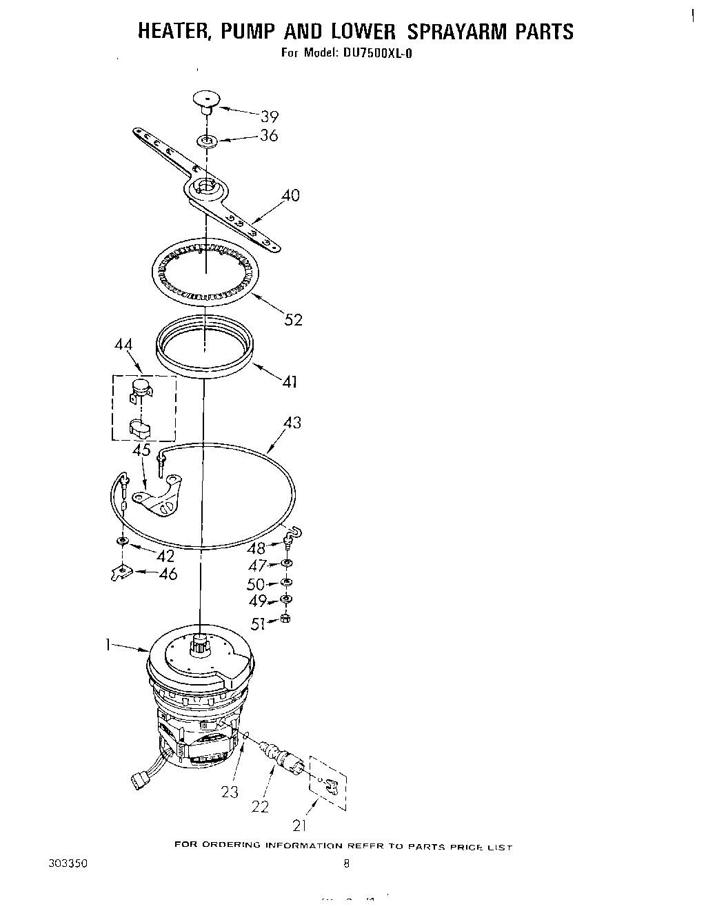 05 - HEATER, PUMP AND LOWER SPRAY ARM
