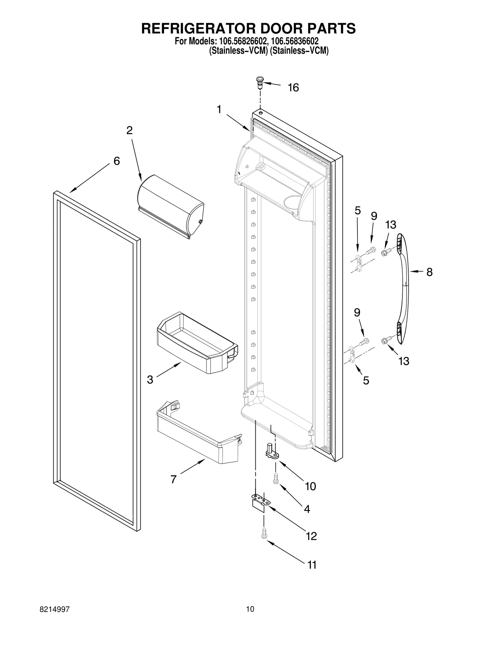 REFRIGERATOR DOOR PARTS