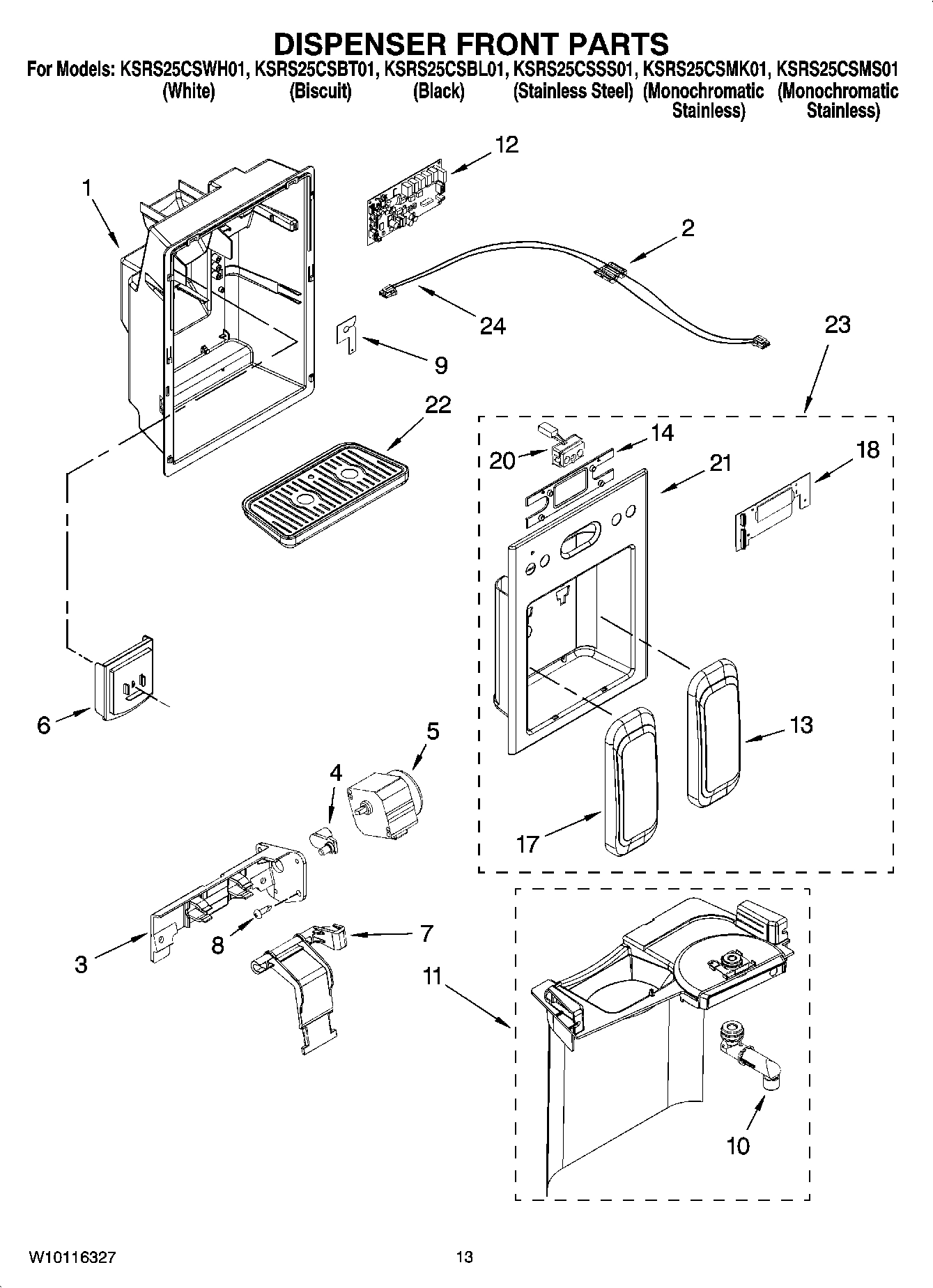 08 - DISPENSER FRONT PARTS