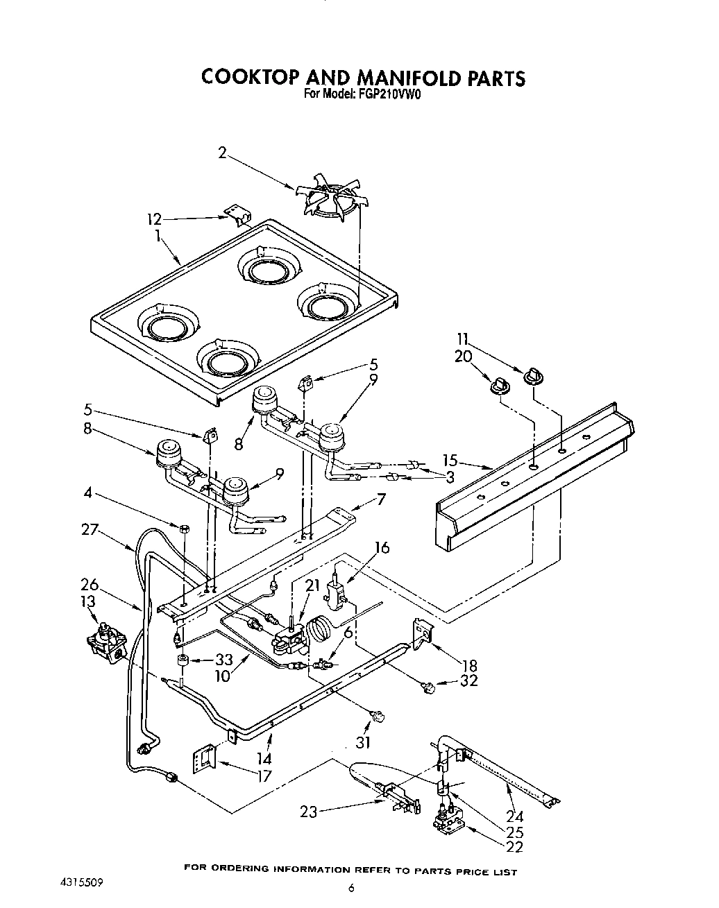 05 - COOKTOP AND MANIFOLD, LIT/OPTIONAL