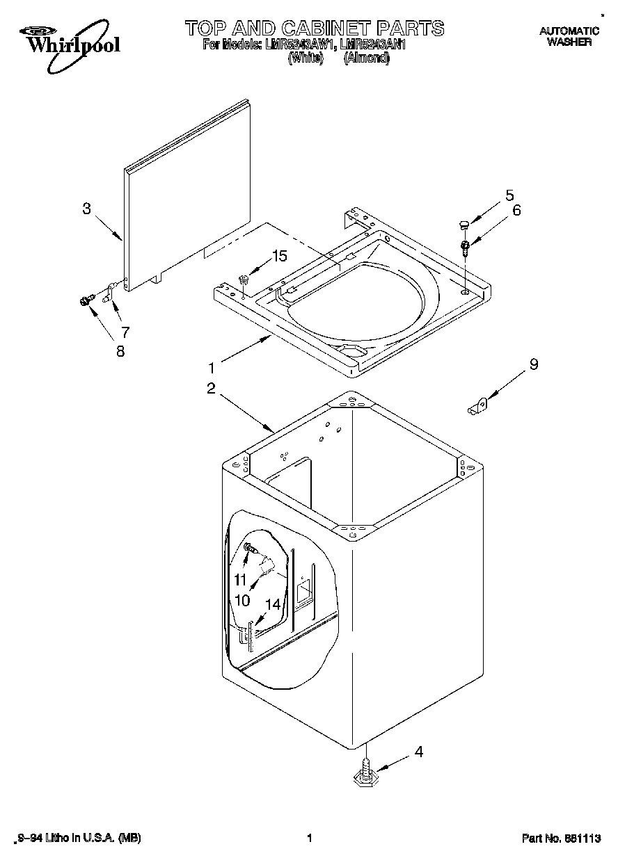 01 - TOP AND CABINET, LIT/OPTIONAL