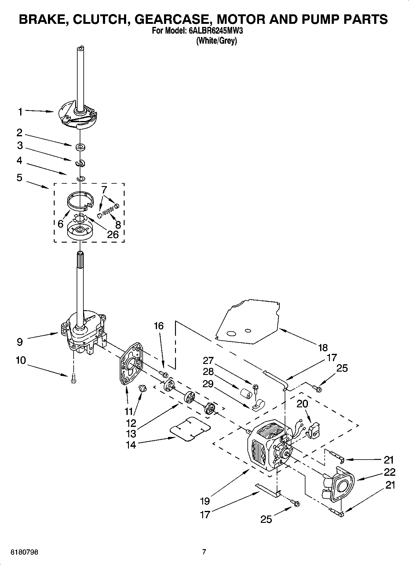 04 - BRAKE, CLUTCH, GEARCASE, MOTOR AND PUMP PARTS