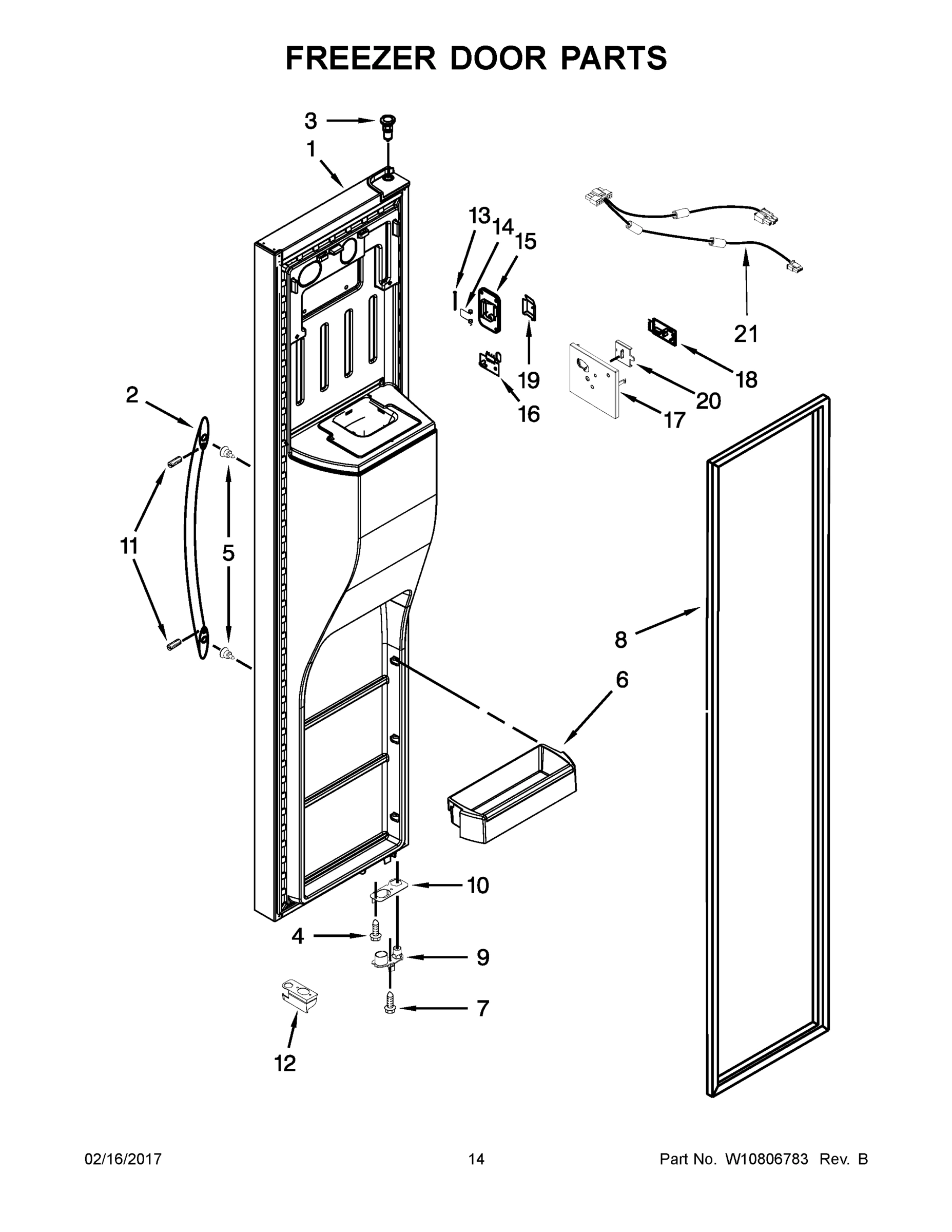 08 - FREEZER DOOR PARTS