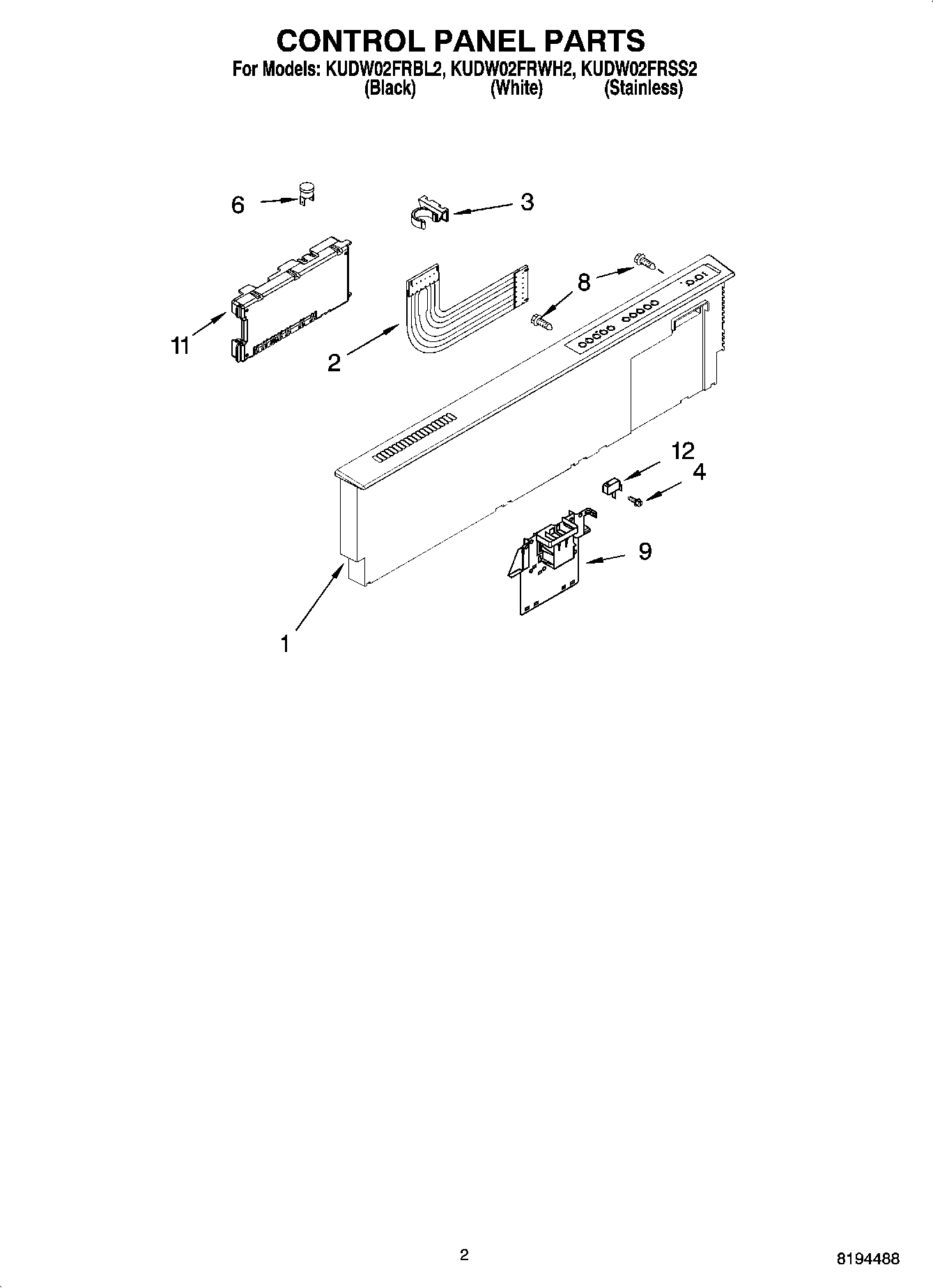 02 - CONTROL PANEL PARTS