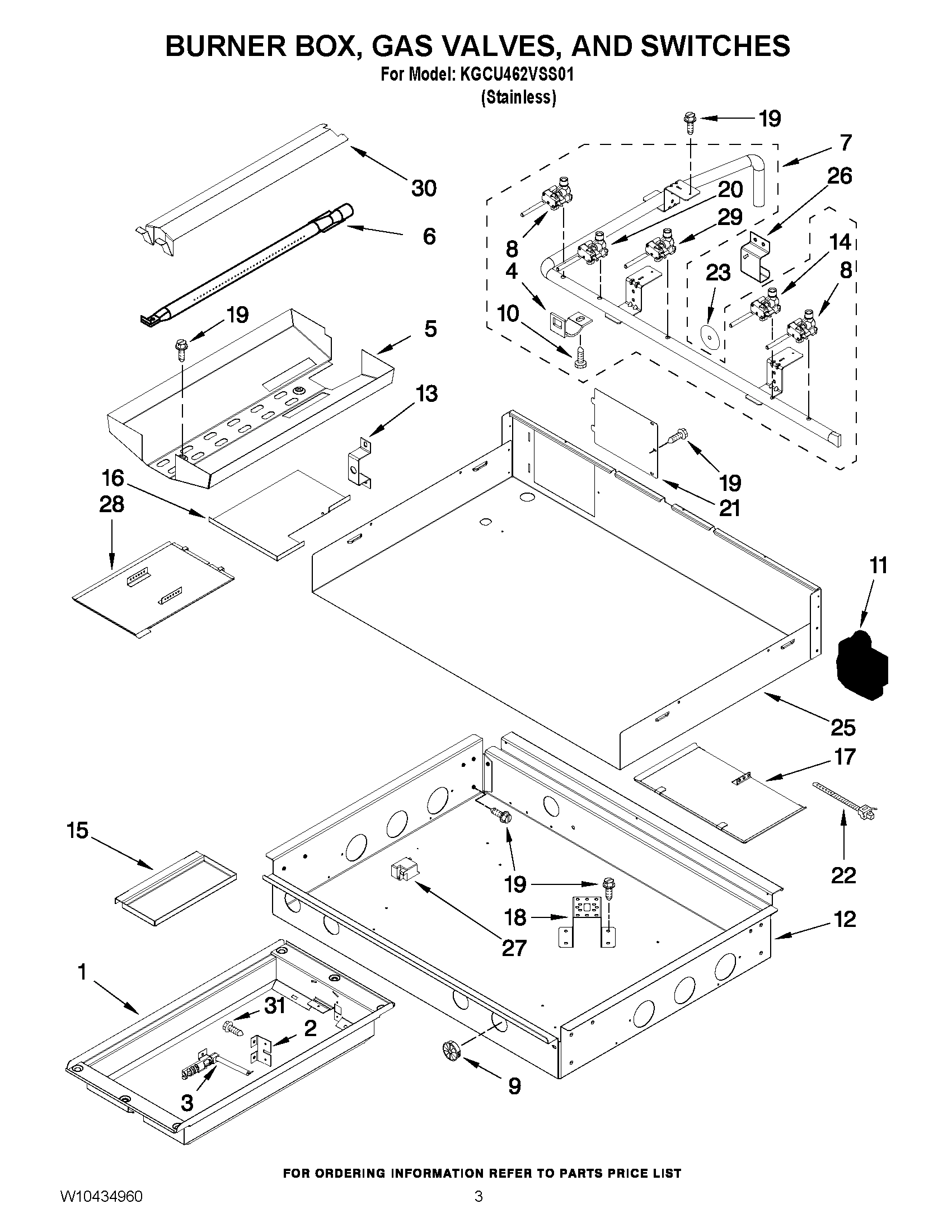02 - BURNER BOX, GAS VALVES, AND SWITCHES