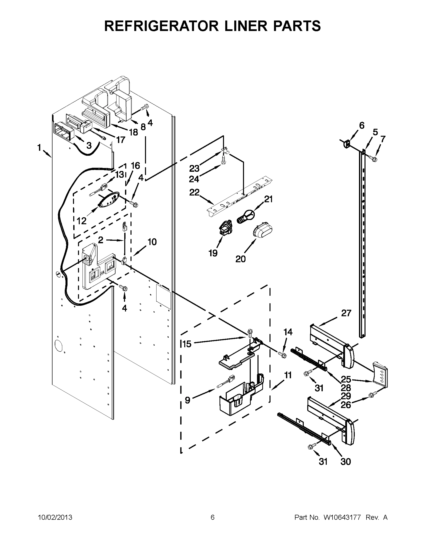 04 - REFRIGERATOR LINER PARTS